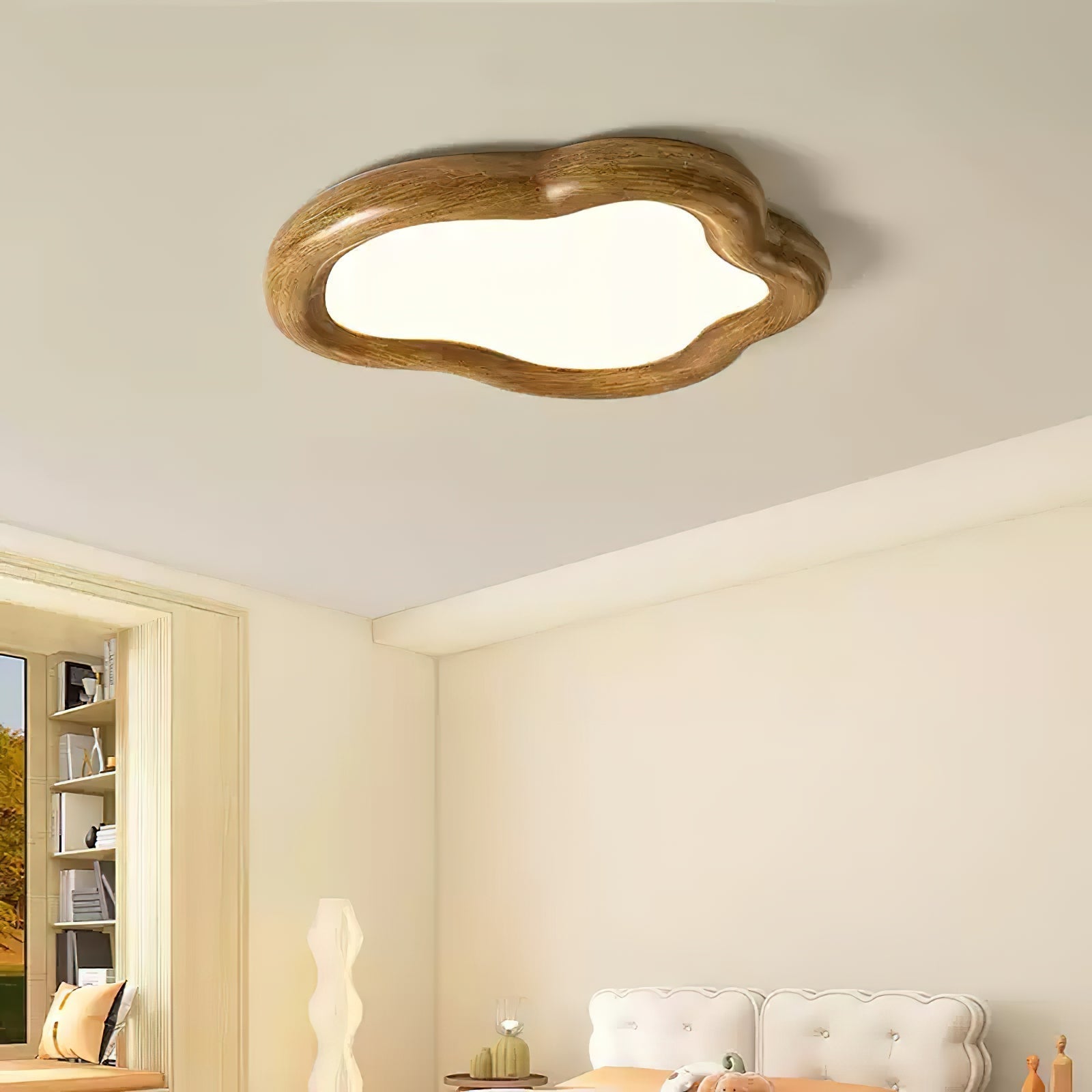 Blyno Lampe Plafonnier en Bois Nuage