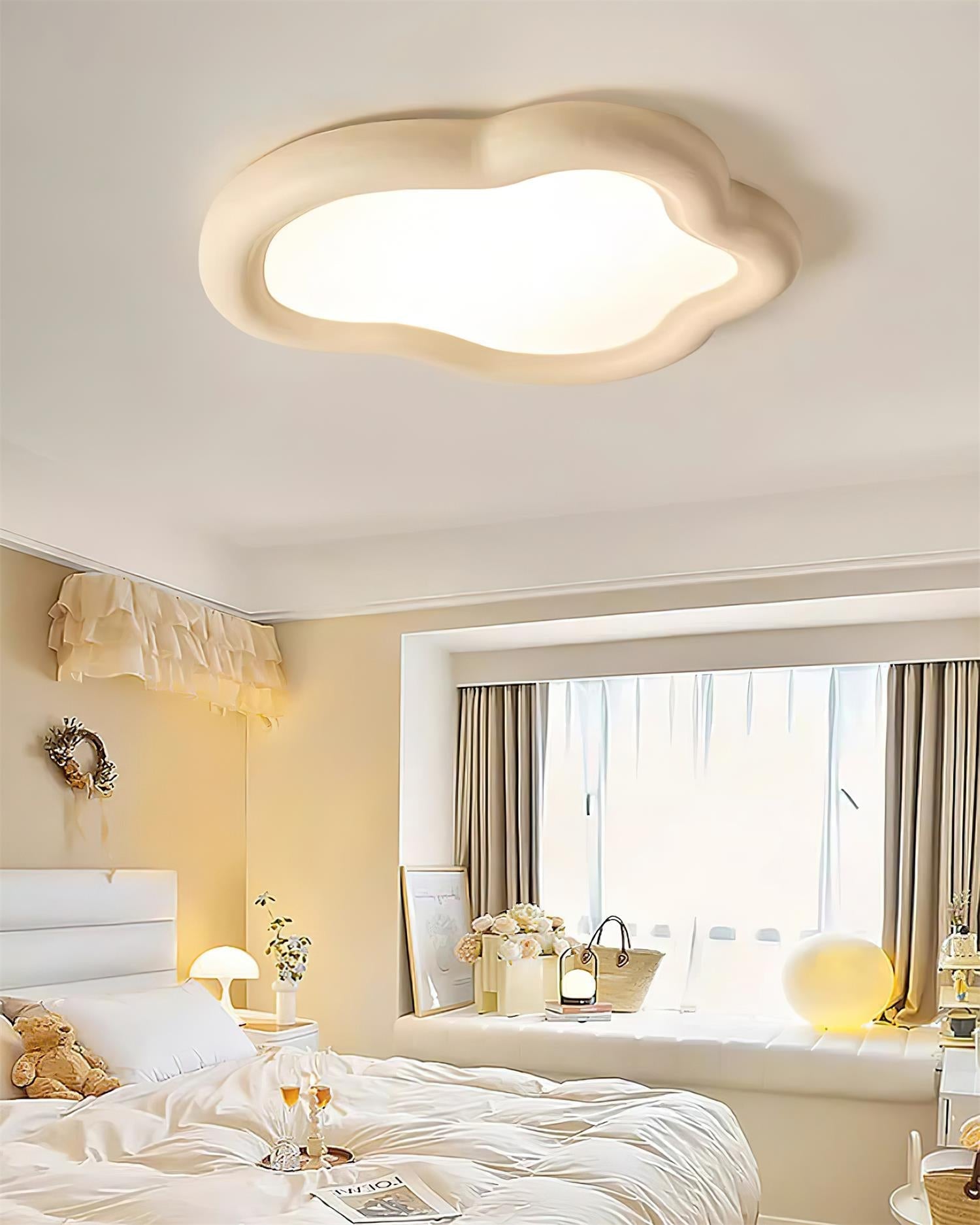 Blyno Lampe Plafonnier en Bois Nuage