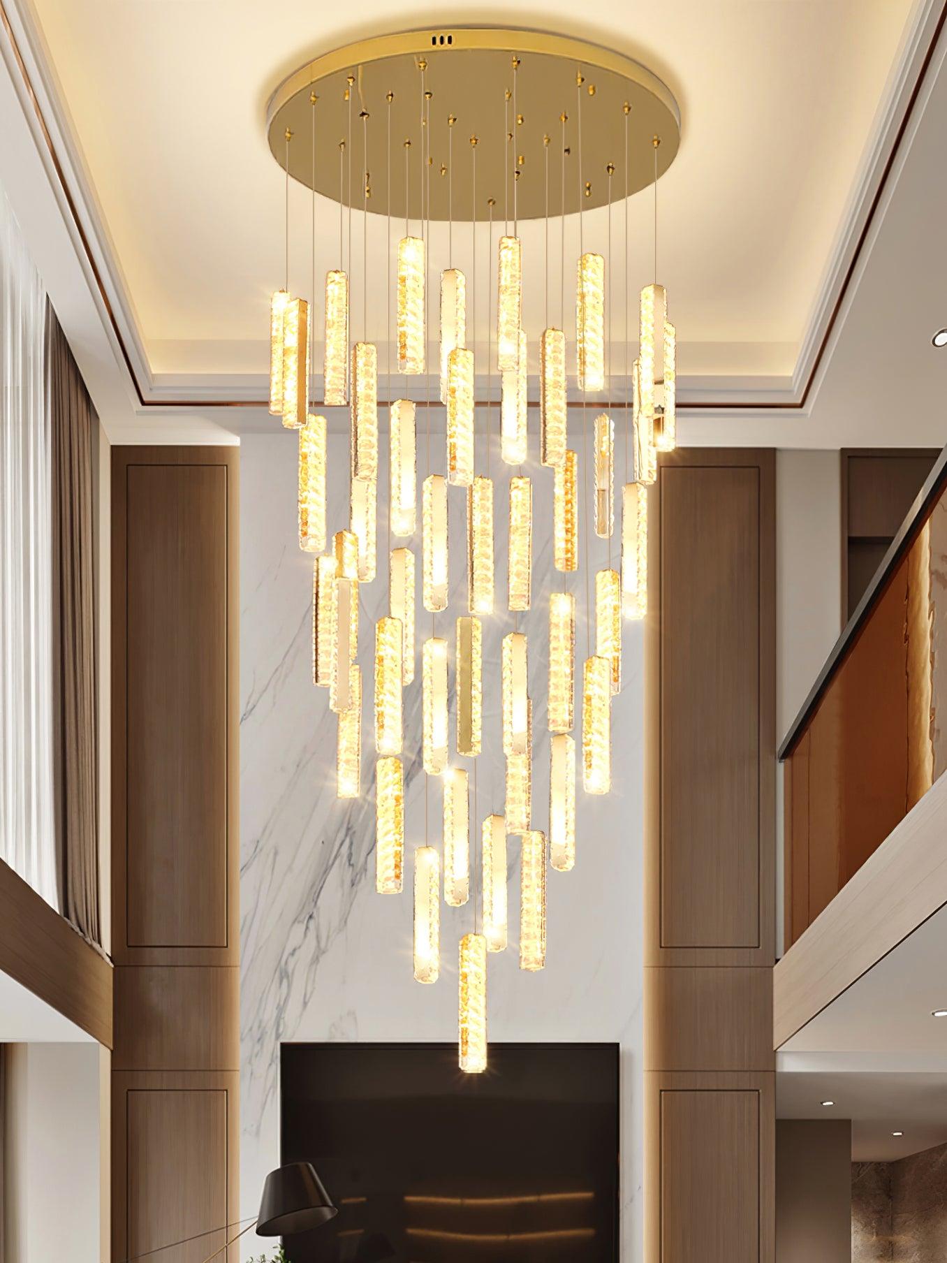Lustra Lustre Villa Forci Suspension Argentée Moderne