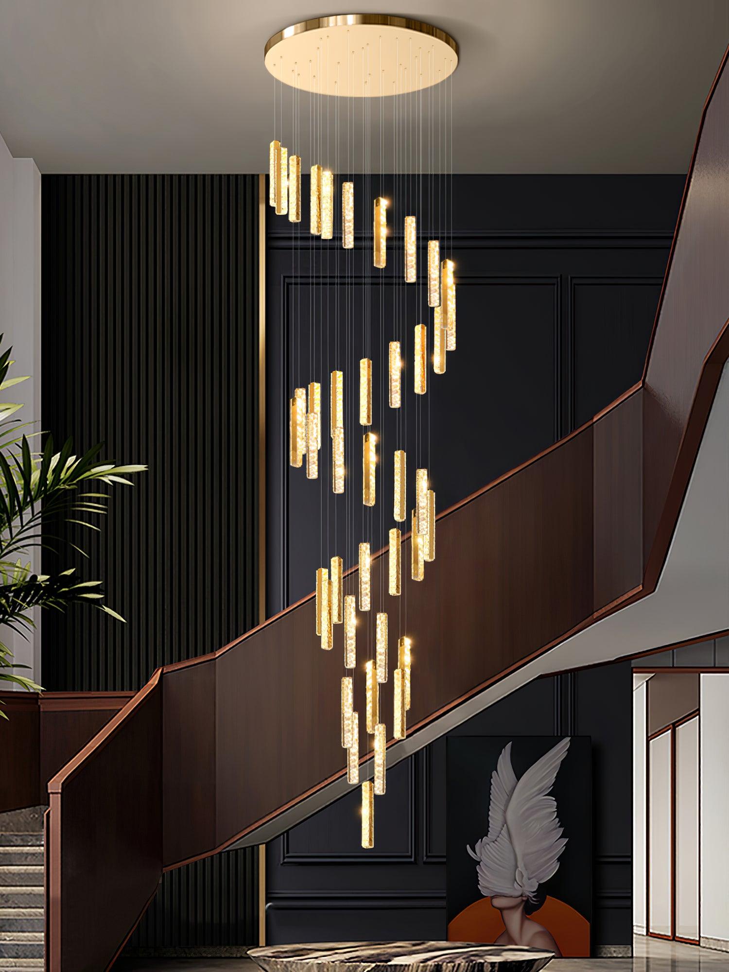 Lustra Lustre Villa Forci Suspension Argentée Moderne