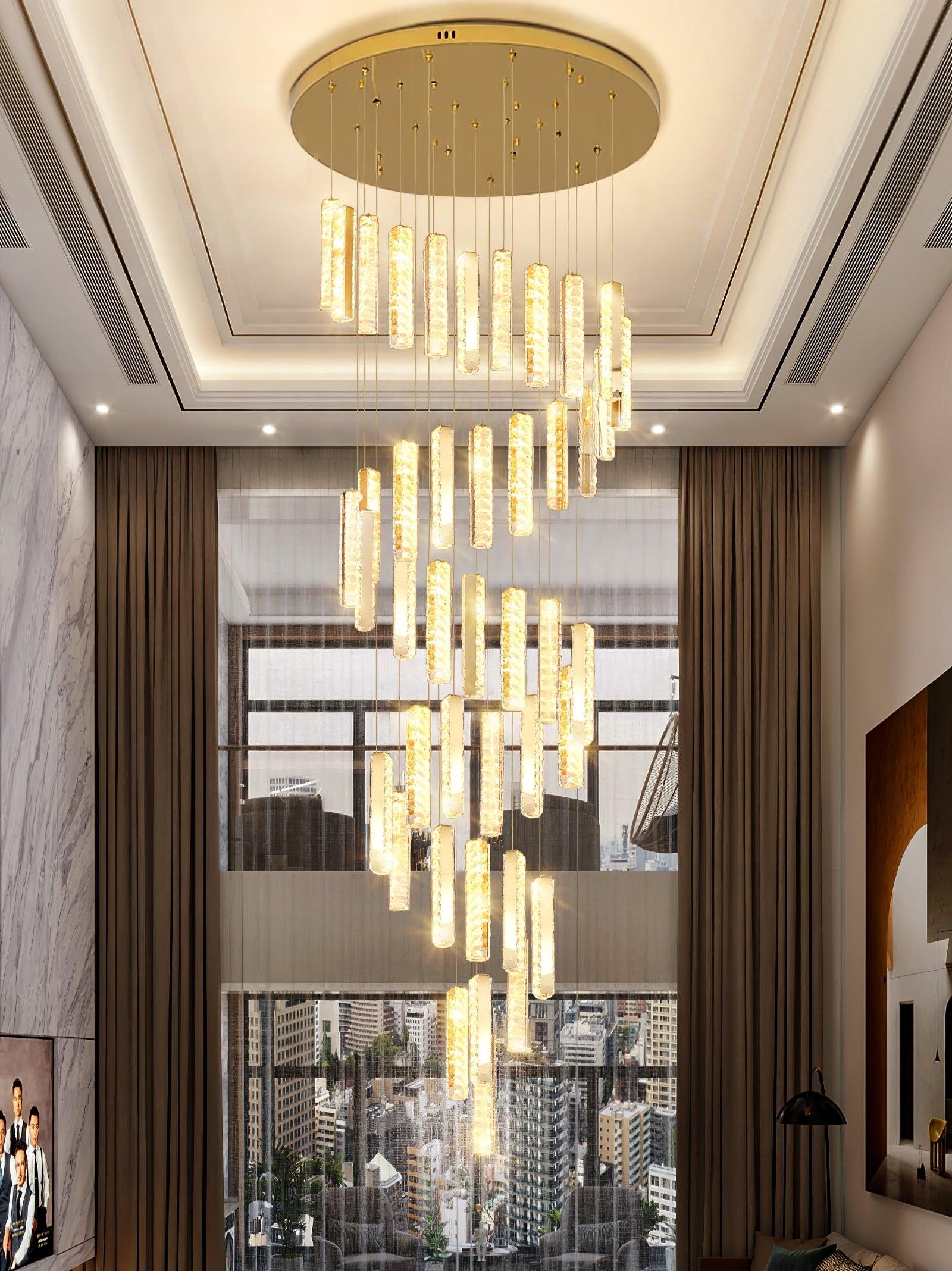 Lustra Lustre Villa Forci Suspension Argentée Moderne