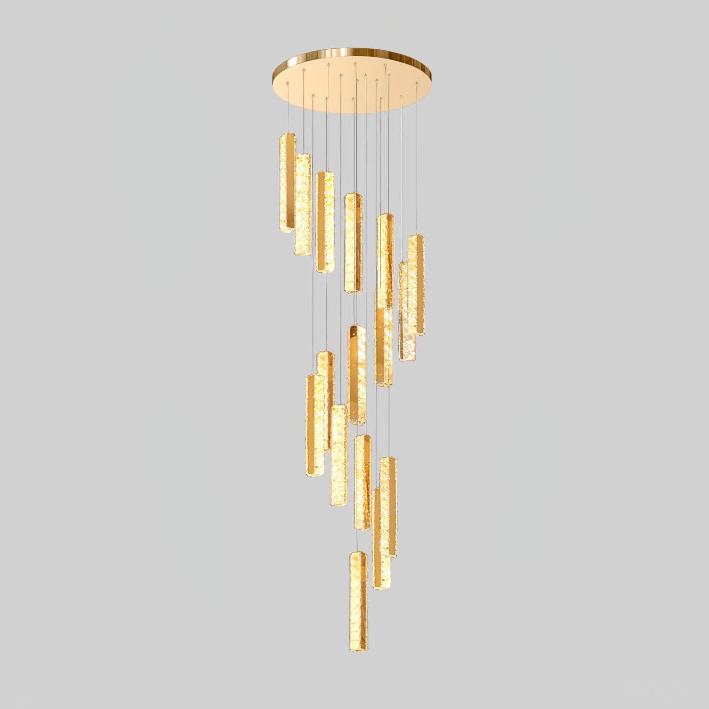 Lustra Lustre Villa Forci Suspension Argentée Moderne