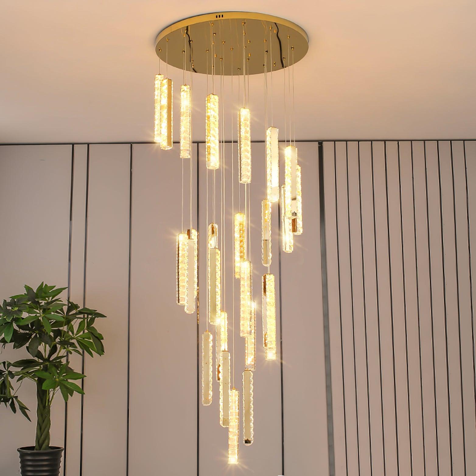 Lustra Lustre Villa Forci Suspension Argentée Moderne