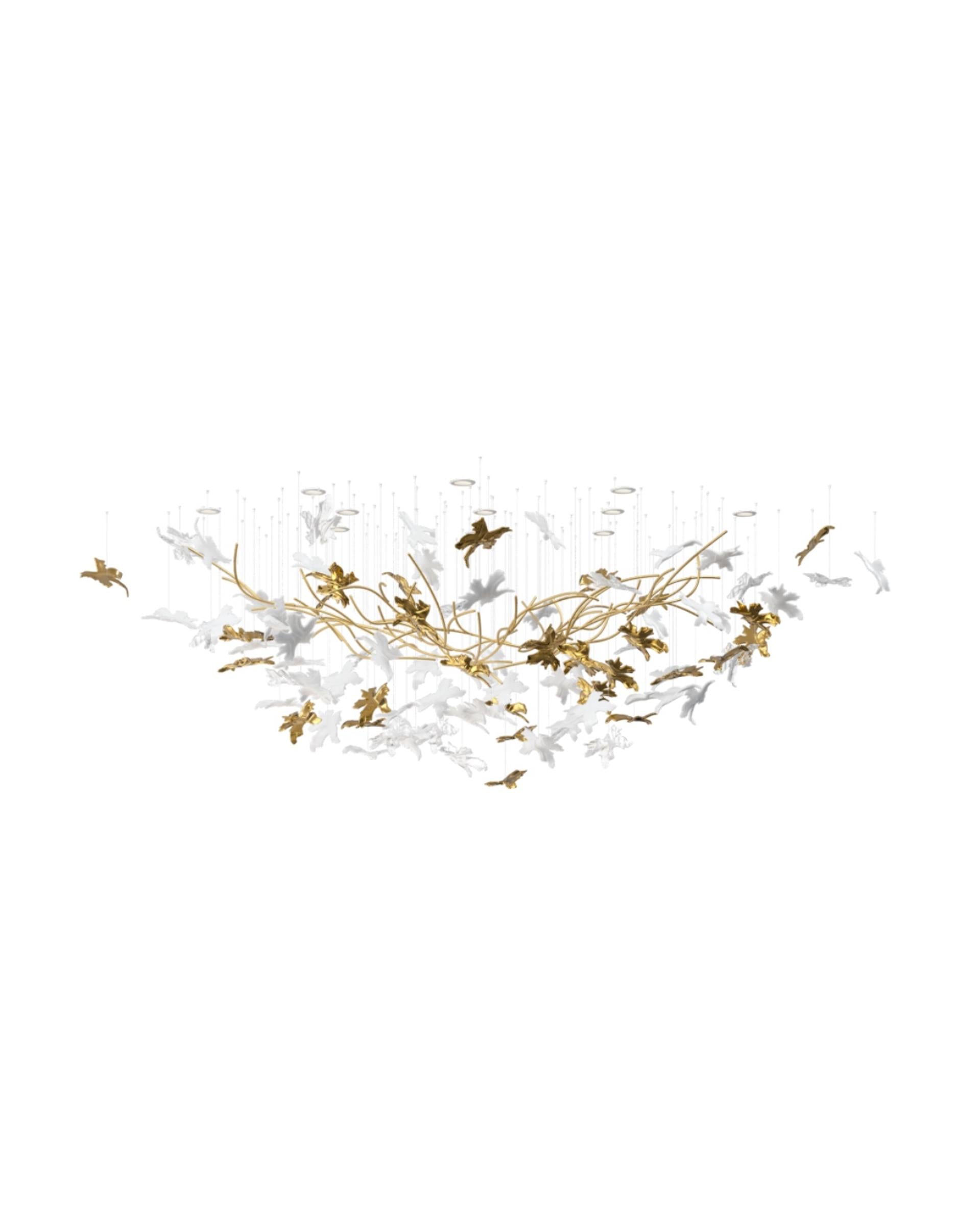 Arinan Lustre Élégant en Verre Floral