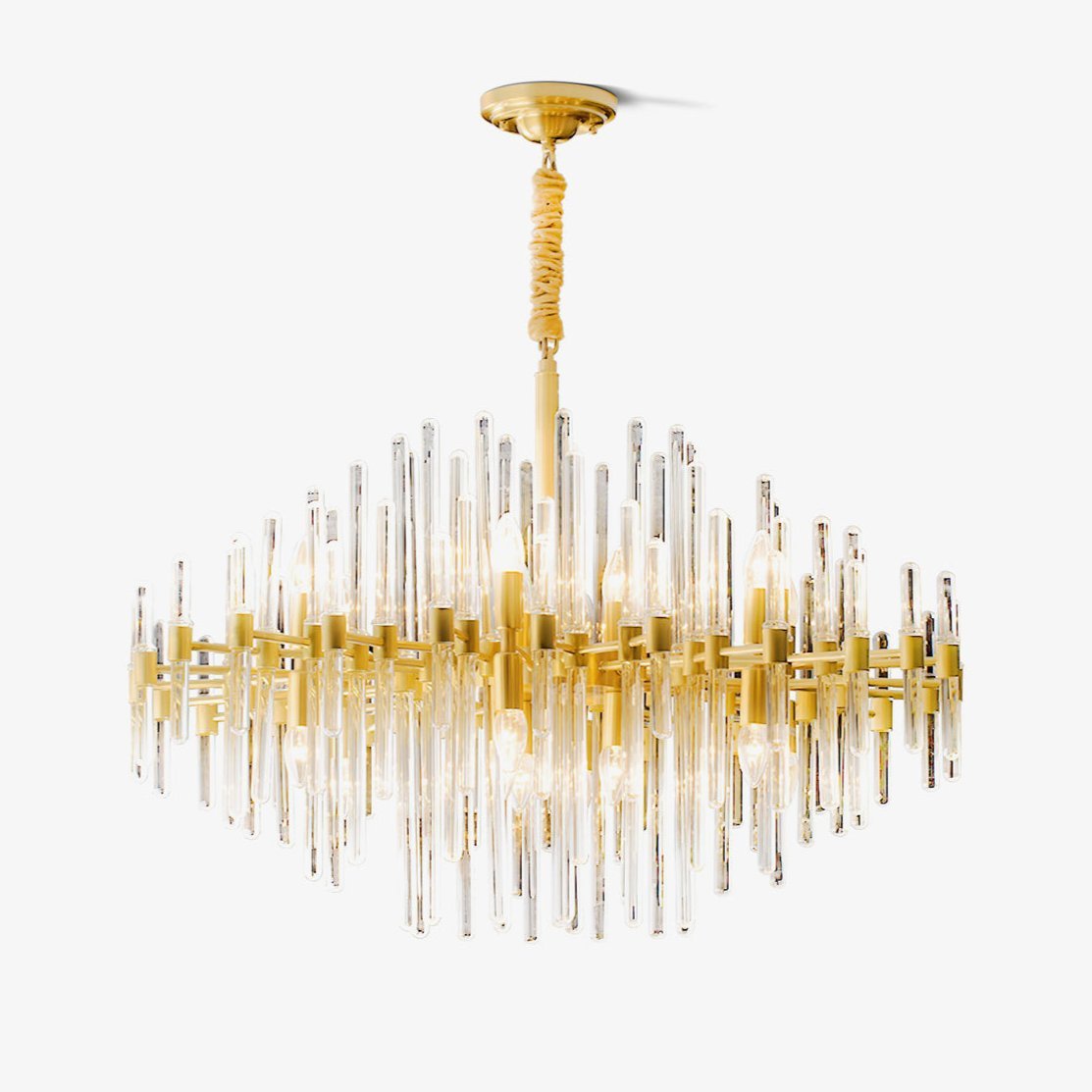 Solara Lustre en Laiton Antique de Luxe