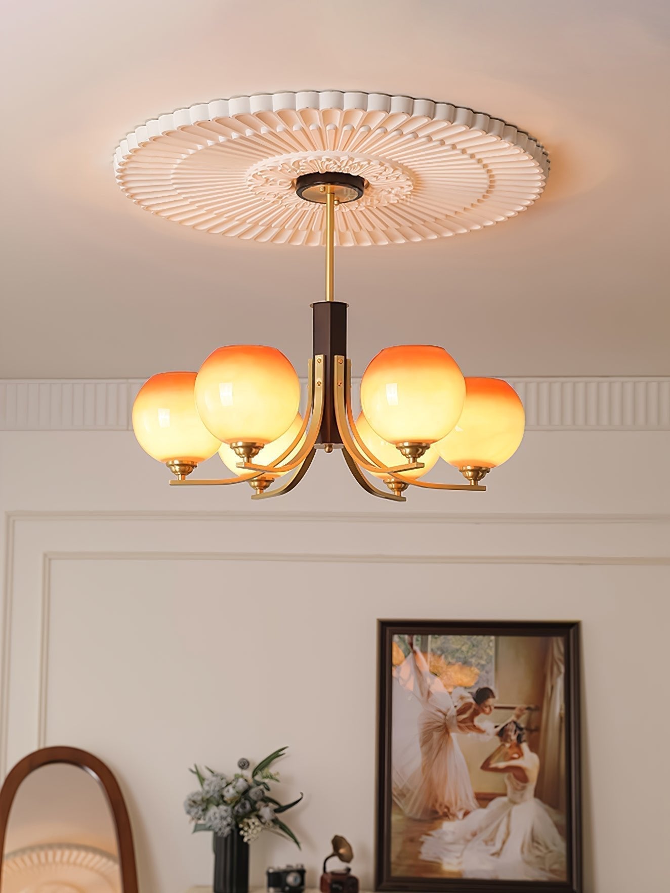 Aurora Lustre Vintage Caramel Globe