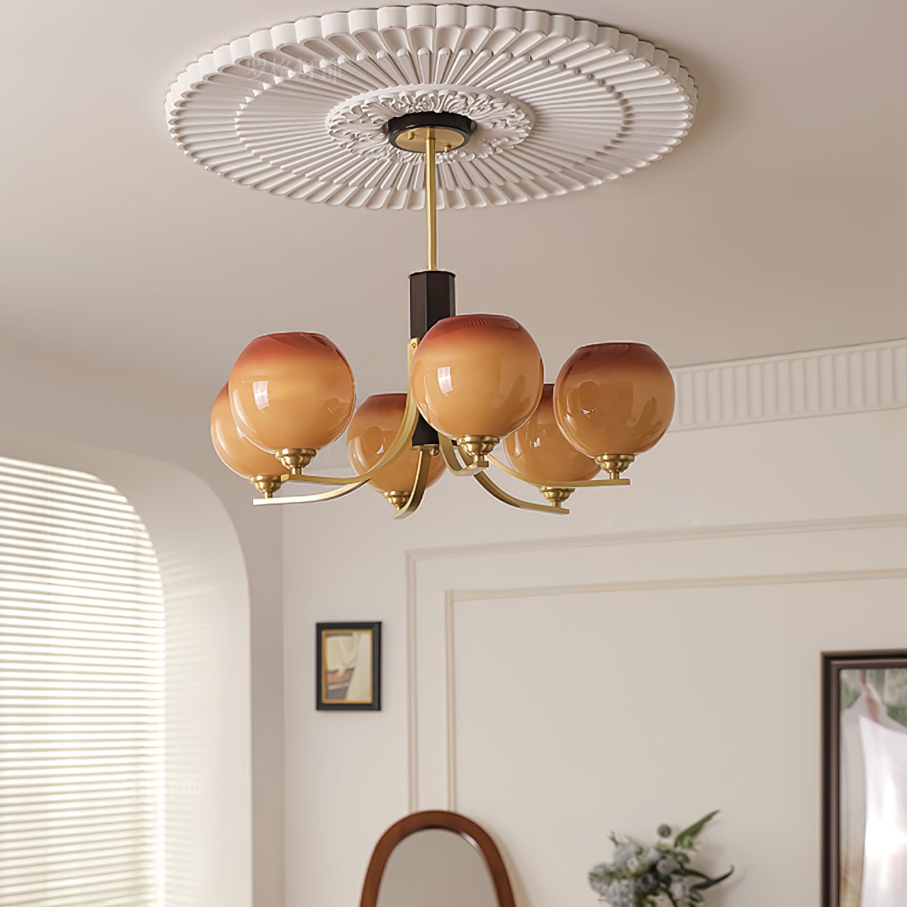 Aurora Lustre Vintage Caramel Globe