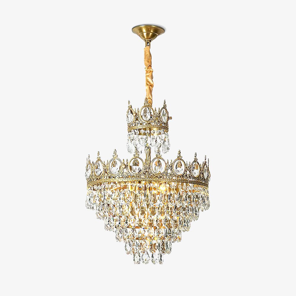 Lustra Suspension Lampe Gouttelettes de Cristal Vintage