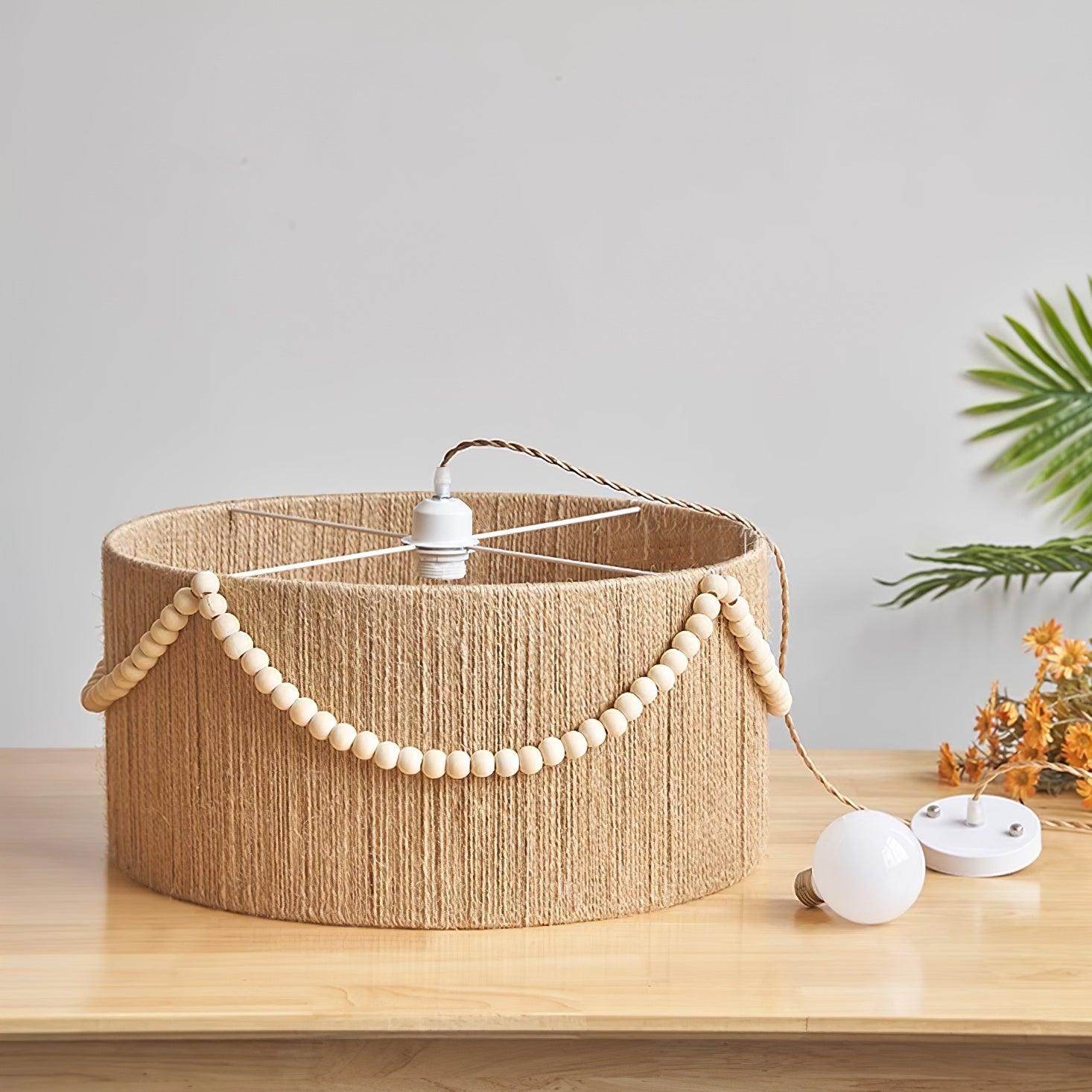 Liviza Suspension en Jute Tissée à la Main en Tissu Biologique Vintage