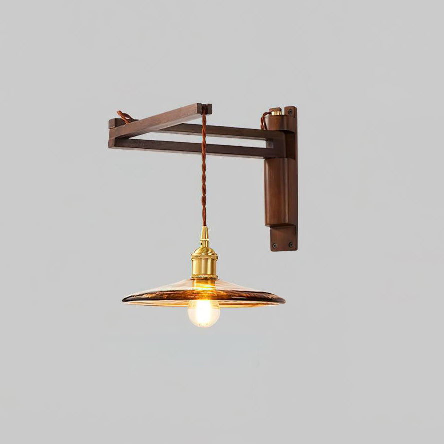 Geyla Applique Murale Rustique en Bois avec Prise / Câblage Fixe