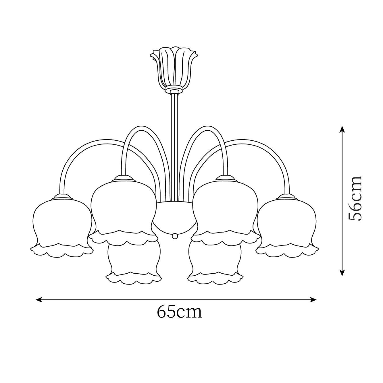 Fionel Lustre en Verre Pétale Floral