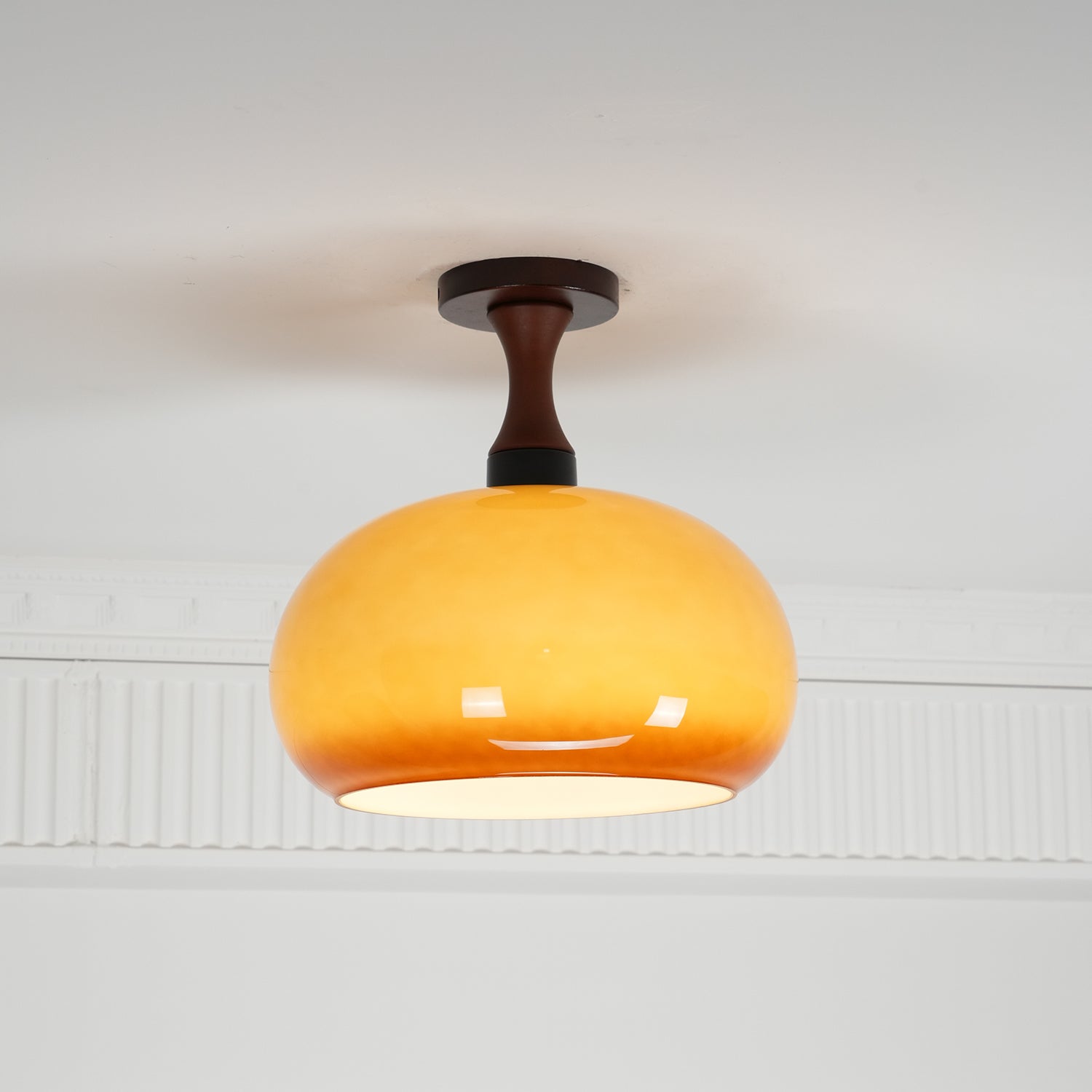 Liora Plafonnier en verre ambré