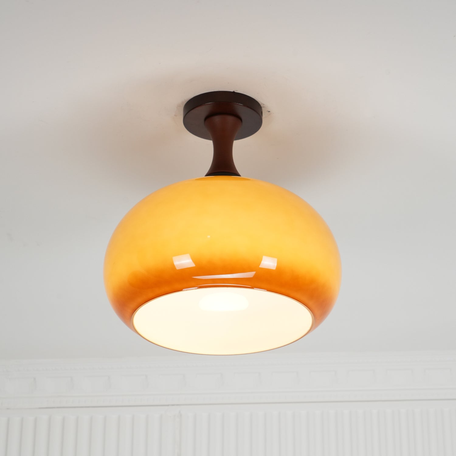 Liora Plafonnier en verre ambré