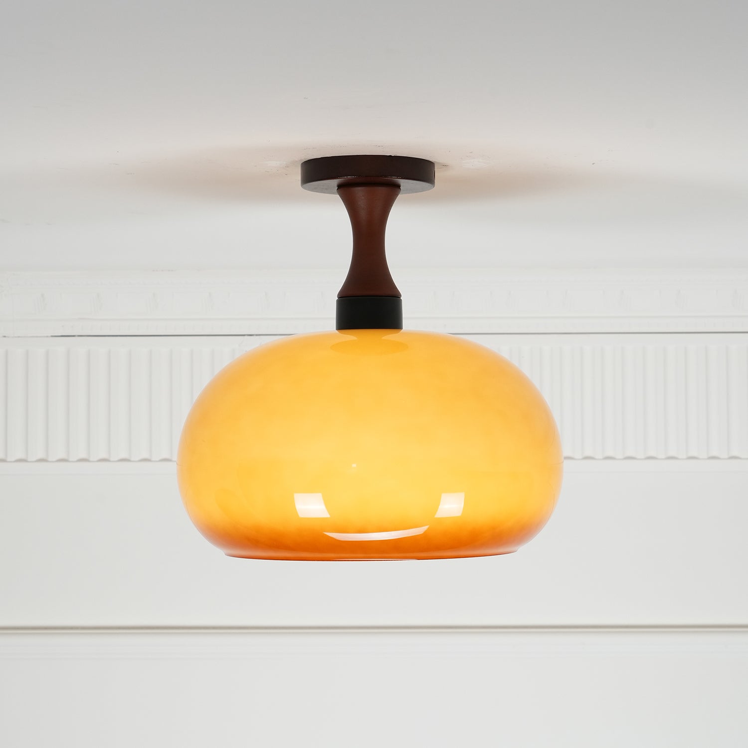 Liora Plafonnier en verre ambré