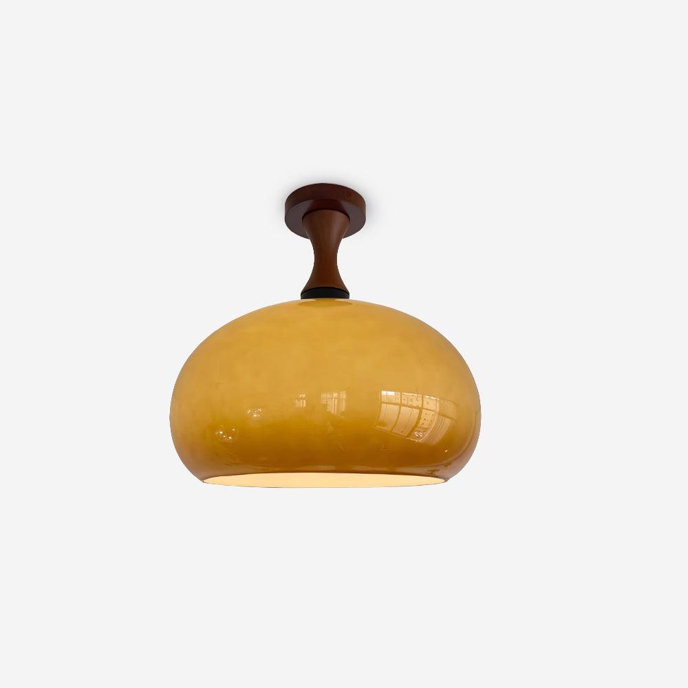 Liora Plafonnier en verre ambré