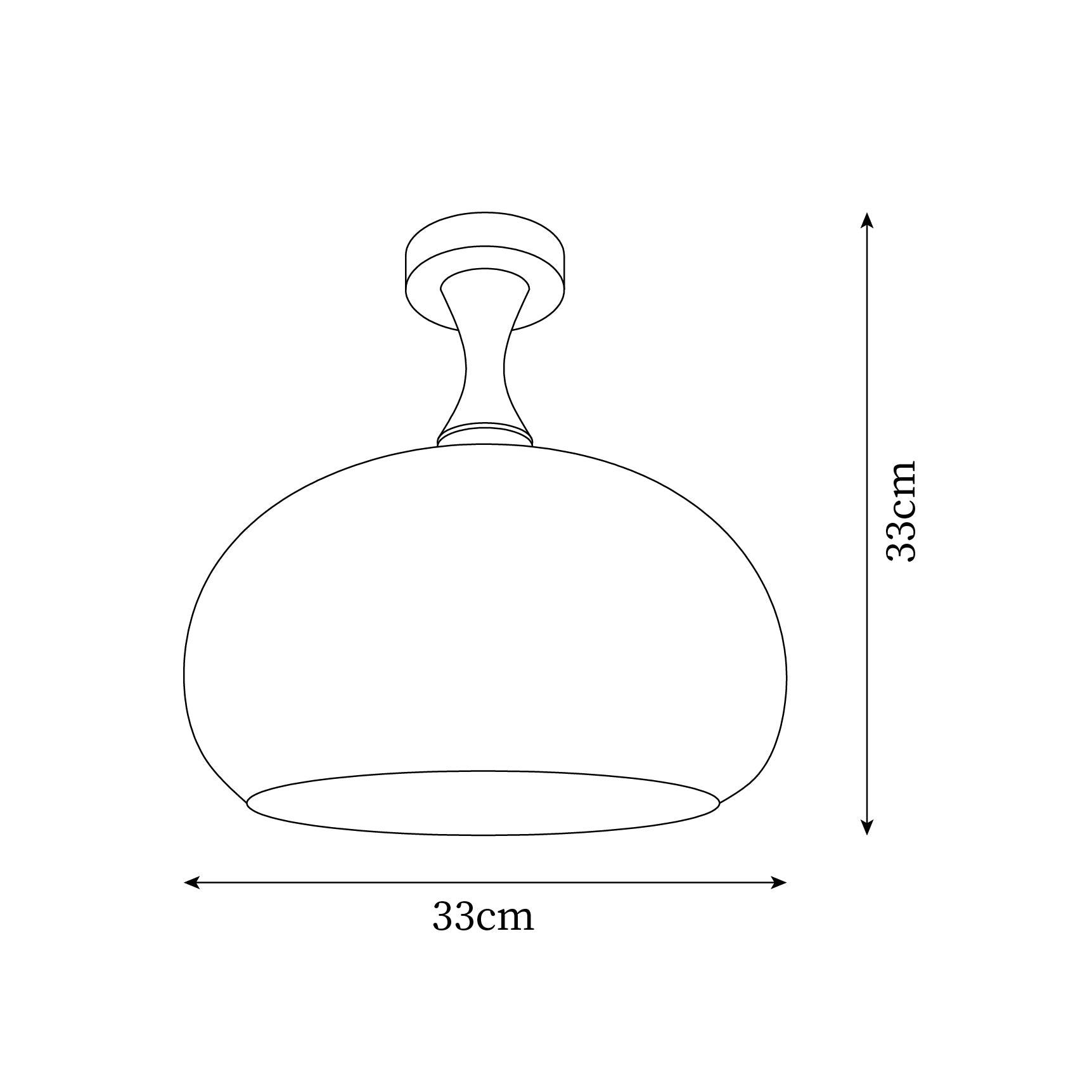 Liora Plafonnier en verre ambré