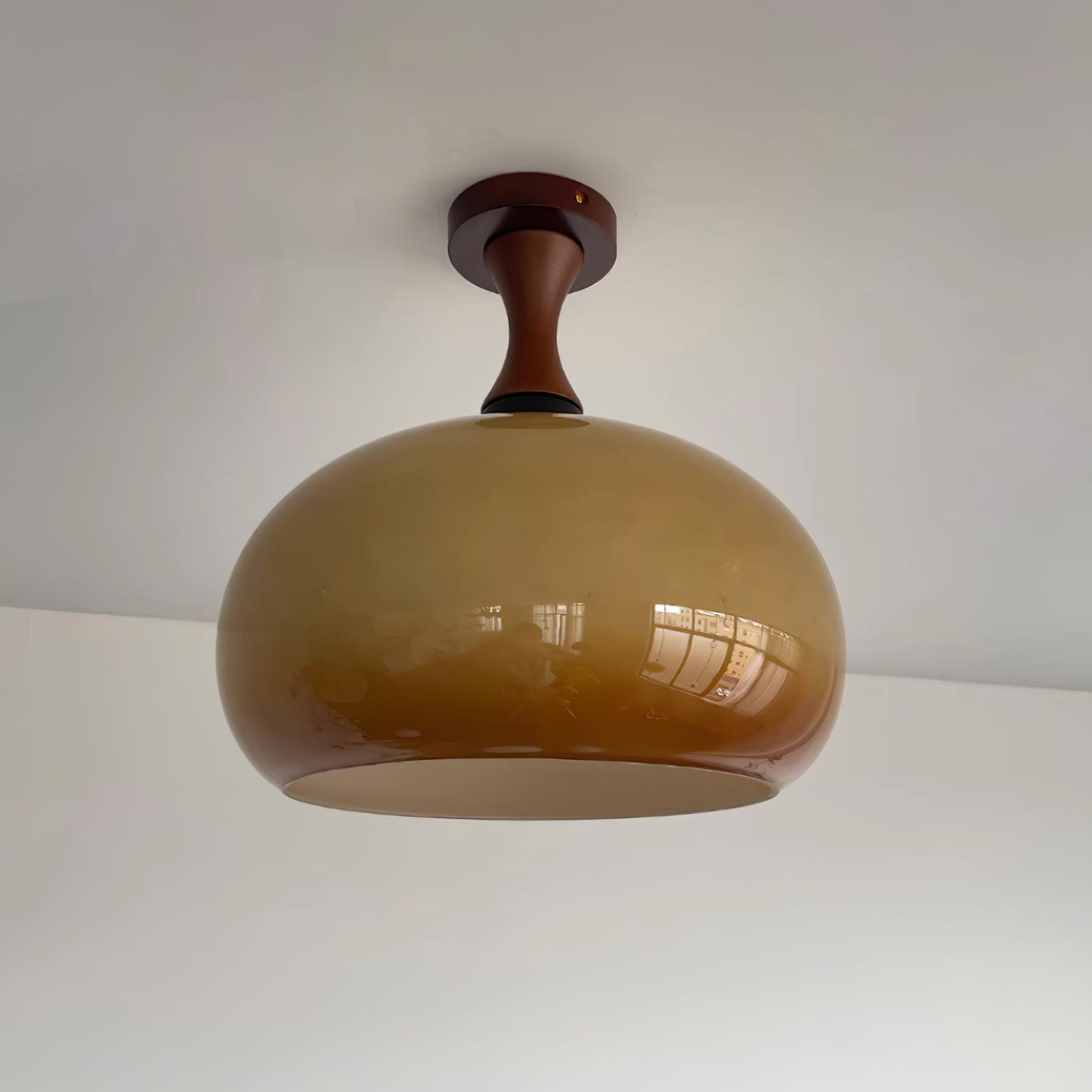 Liora Plafonnier en verre ambré