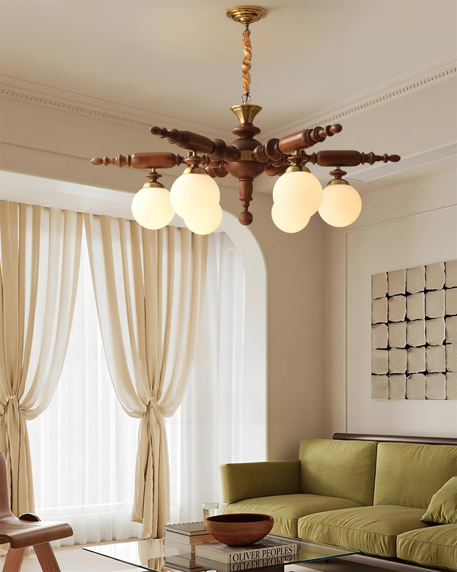 Juvian Lustre en Bois