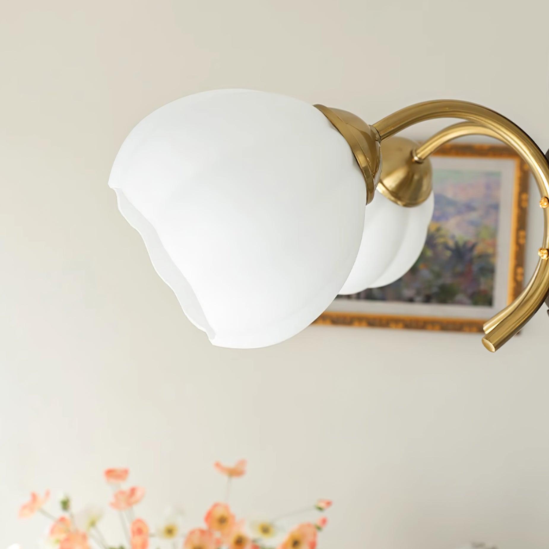 Flora Lustre en Bois Vintage