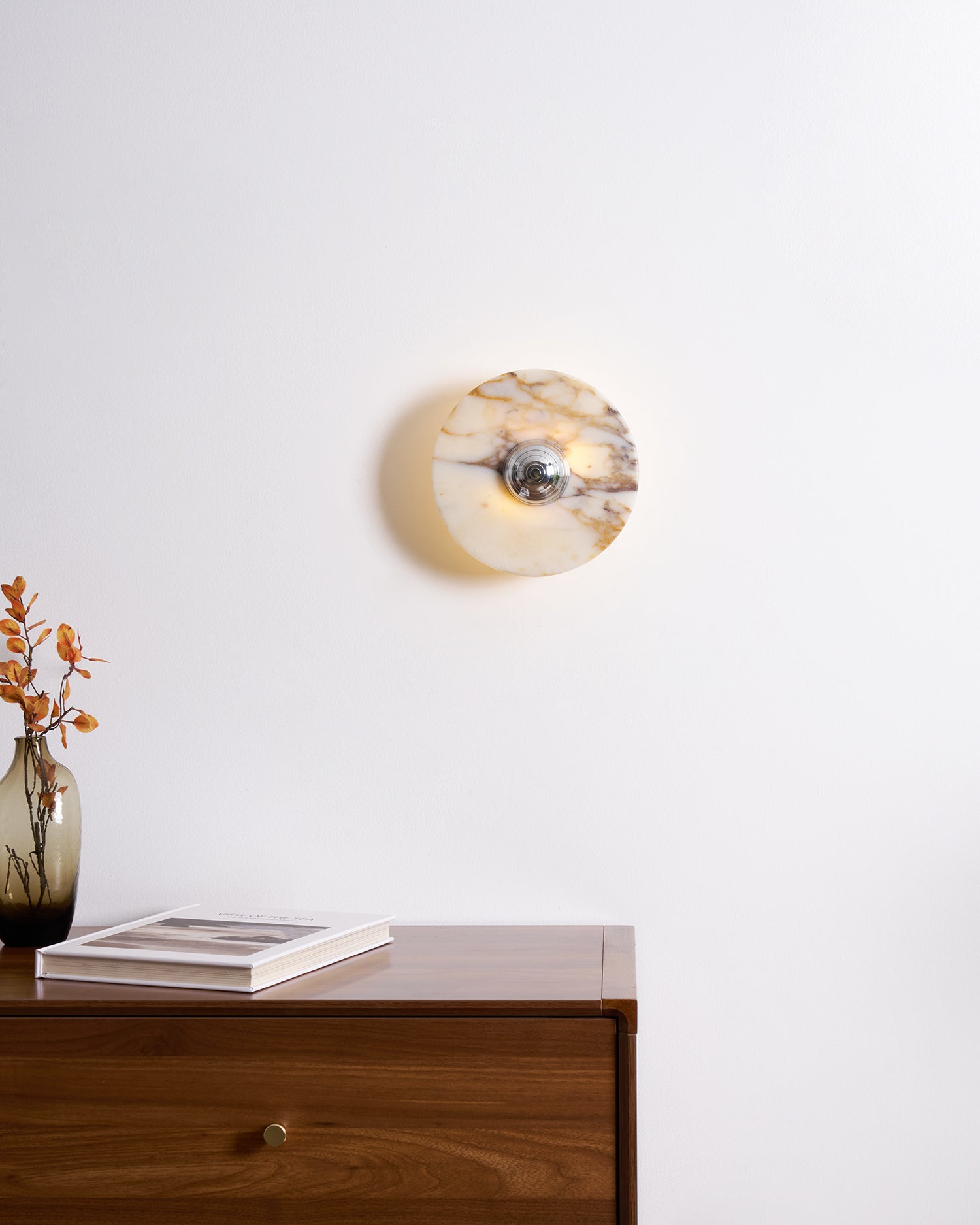 Sfera Applique Murale Moderne LED Disque en Marbre