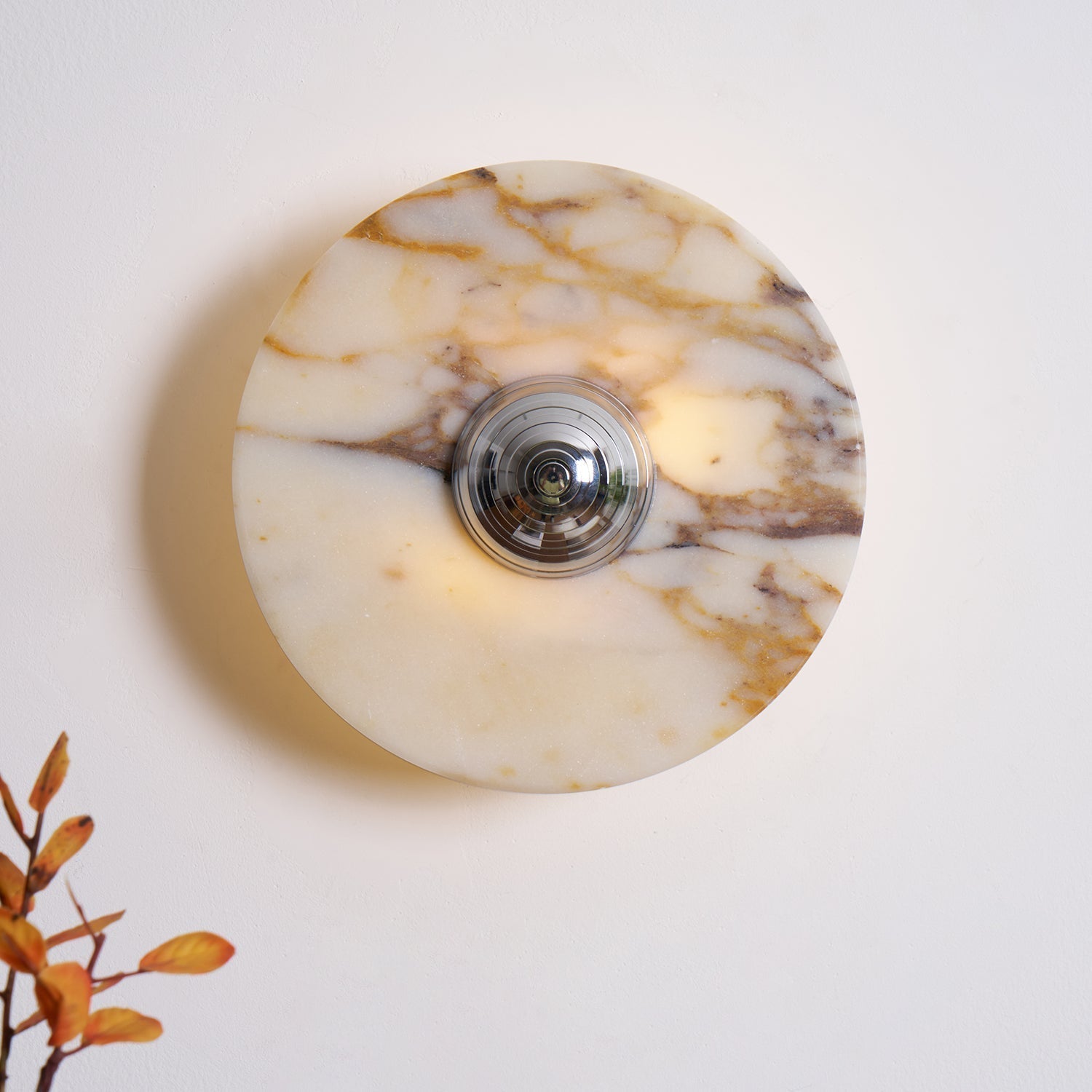 Sfera Applique Murale Moderne LED Disque en Marbre