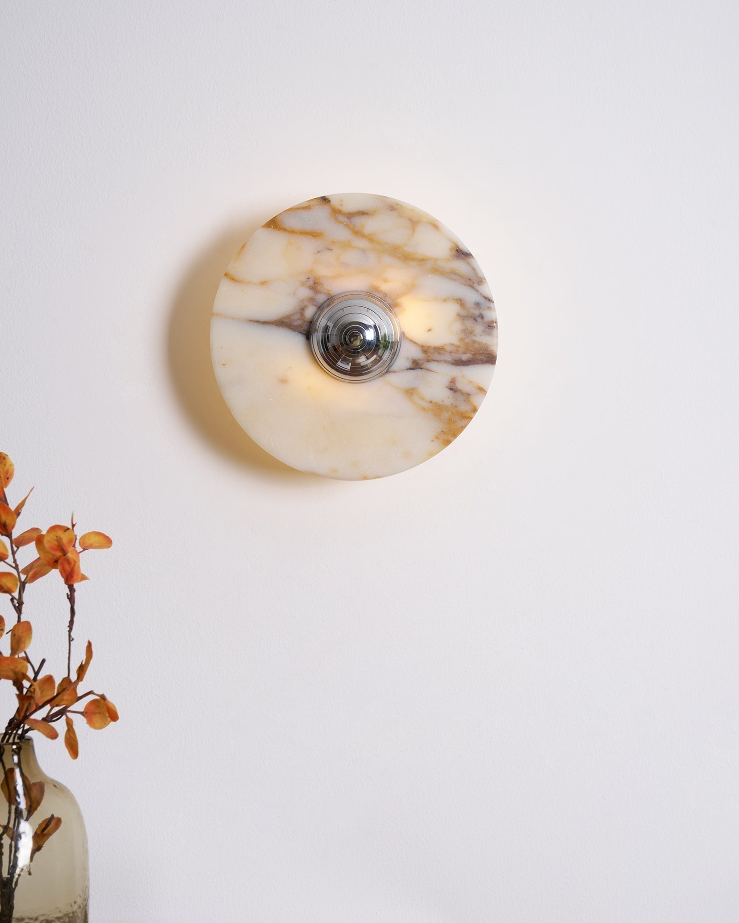 Sfera Applique Murale Moderne LED Disque en Marbre