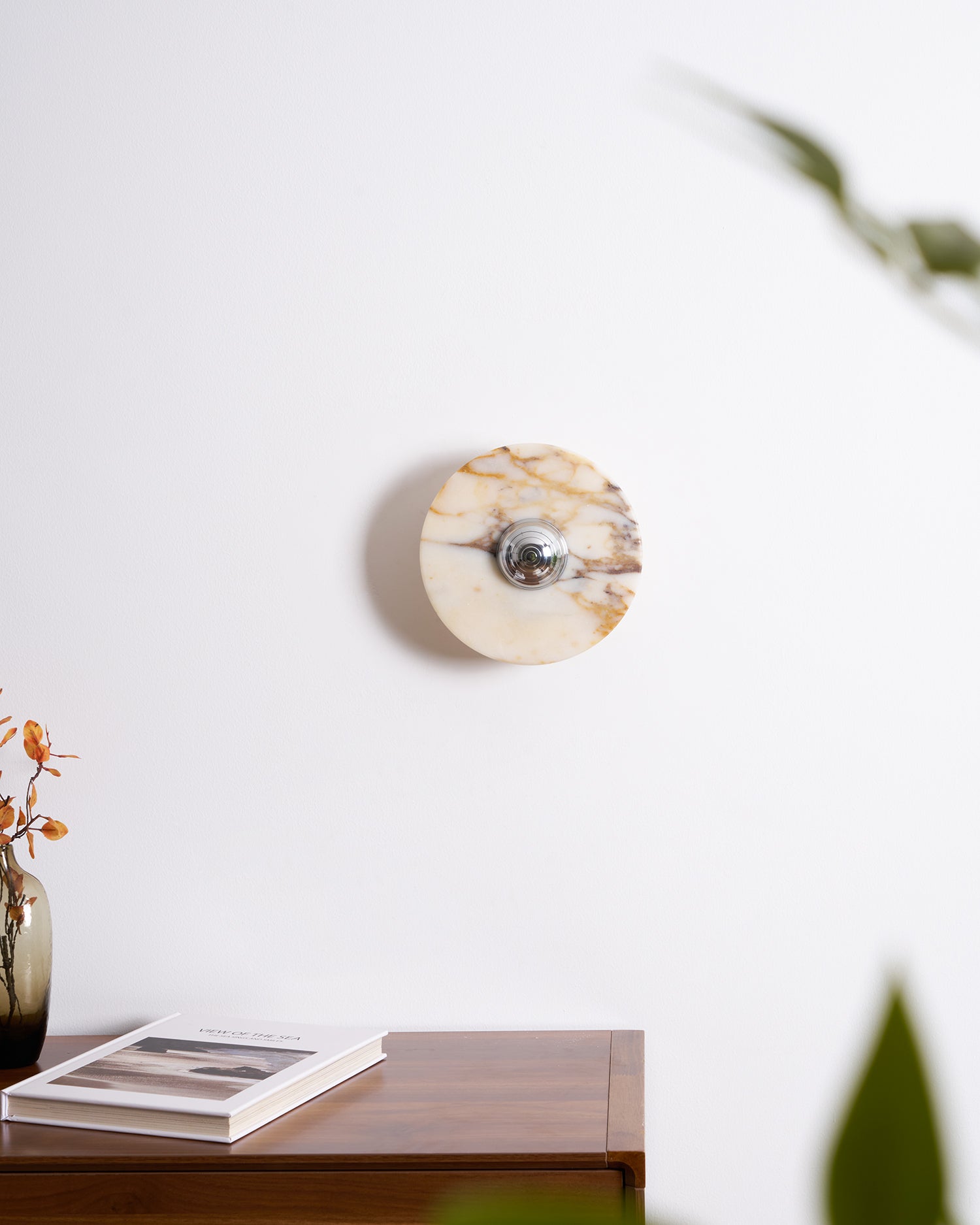 Sfera Applique Murale Moderne LED Disque en Marbre