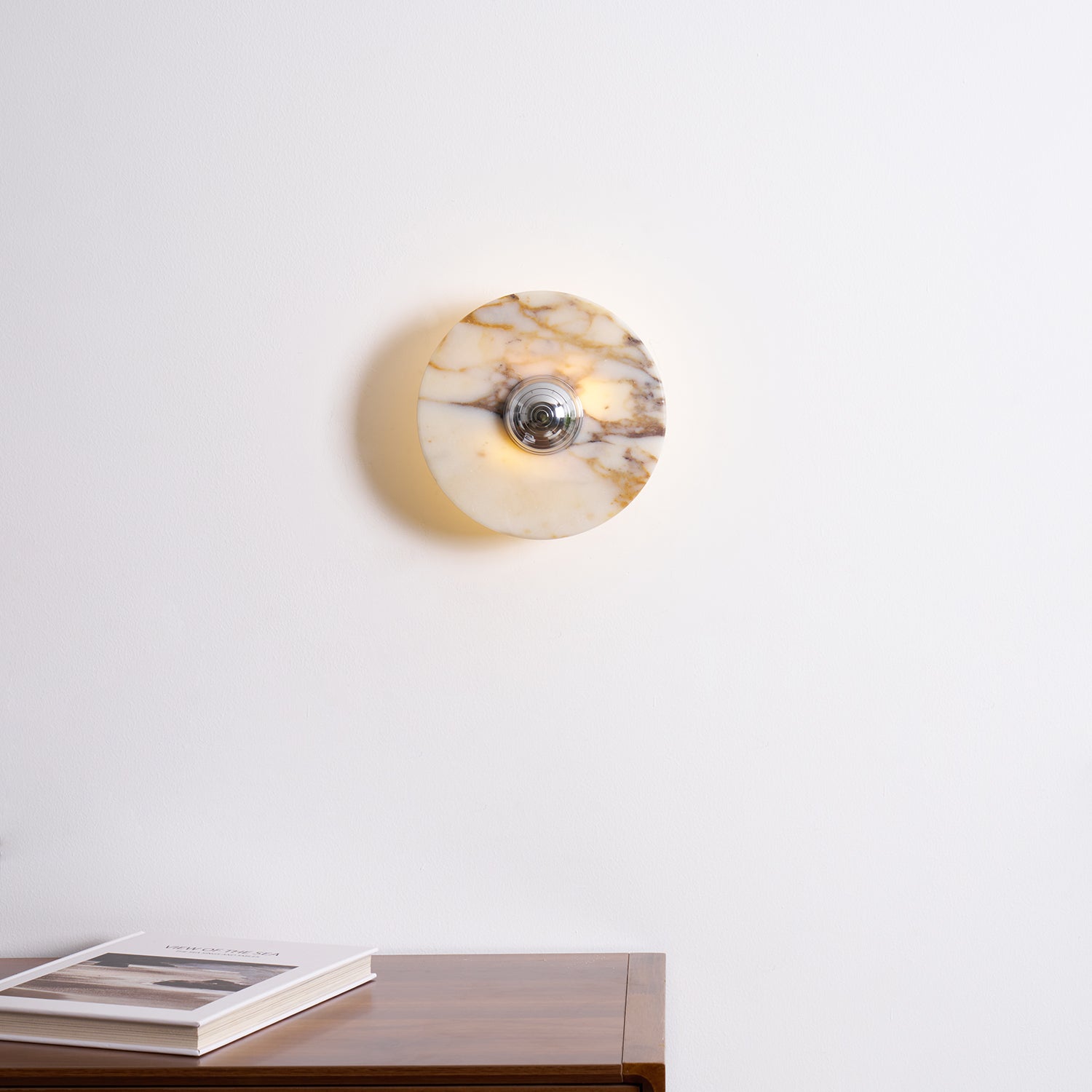 Sfera Applique Murale Moderne LED Disque en Marbre