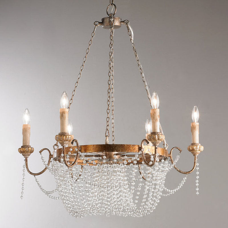 Alzoros Lustre Cristal Bois Luxe Postmoderne