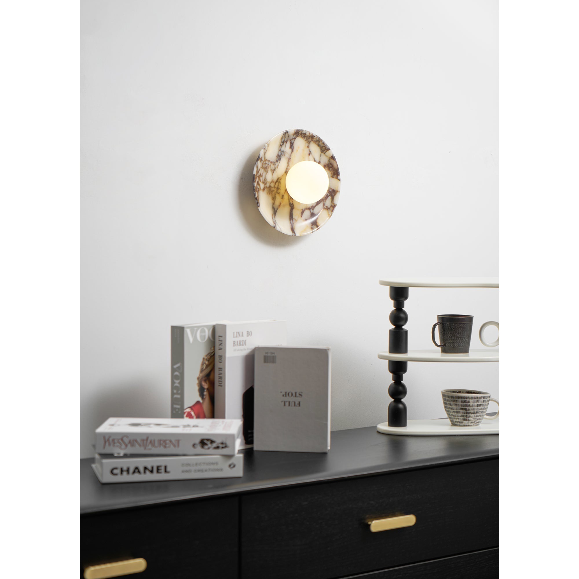 Cacariel Applique Murale Minimaliste Marbre Verre