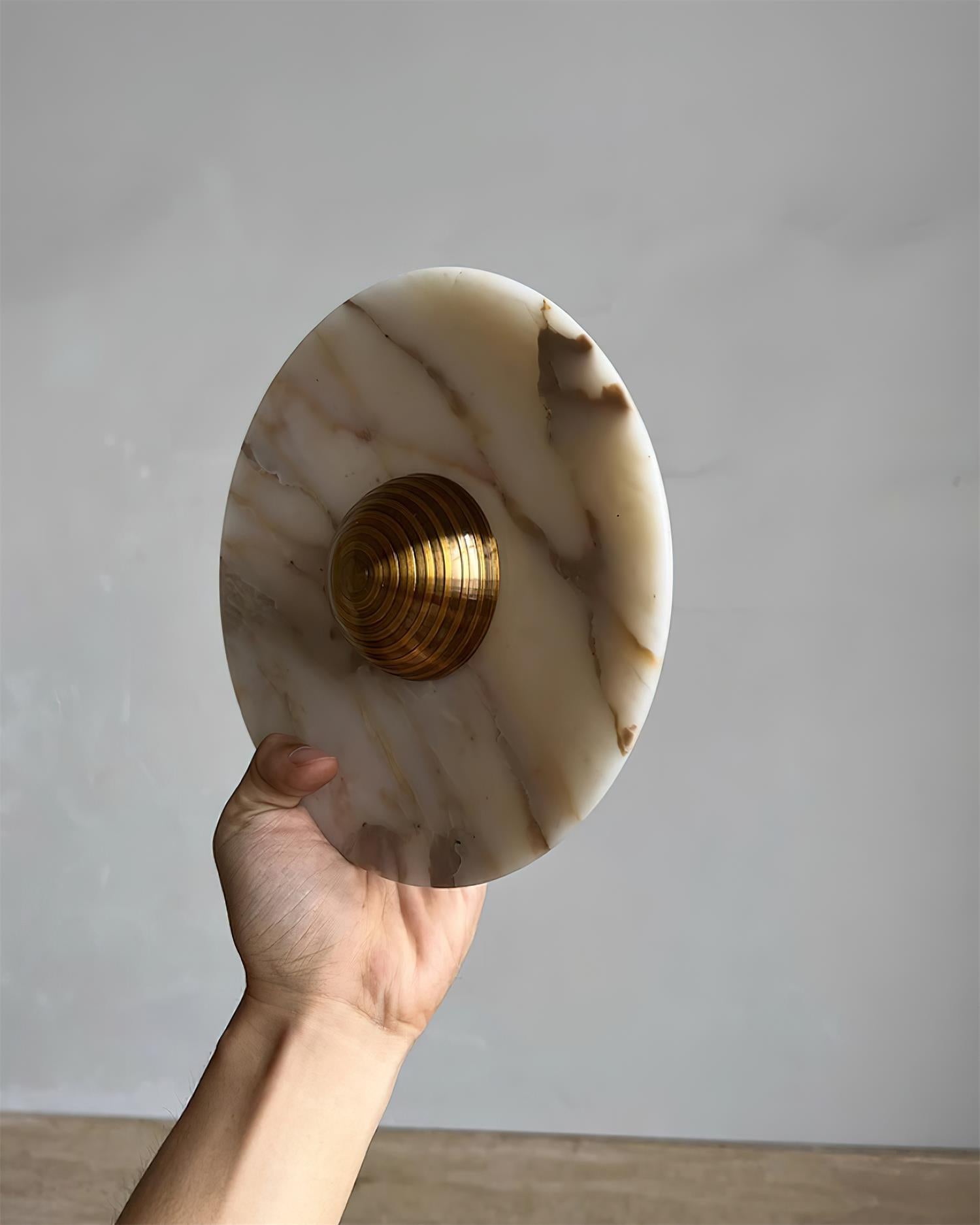 Sfera Applique Murale Moderne LED Disque en Marbre