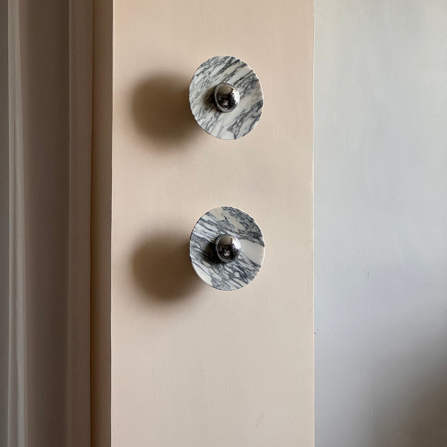 Sfera Applique Murale Moderne LED Disque en Marbre
