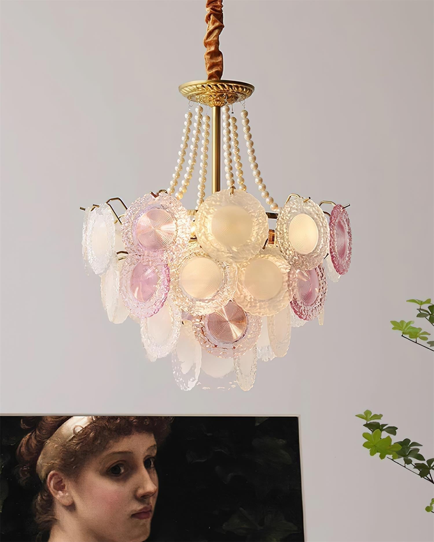Violaire Lustre Disques Clairs Rose Poudré