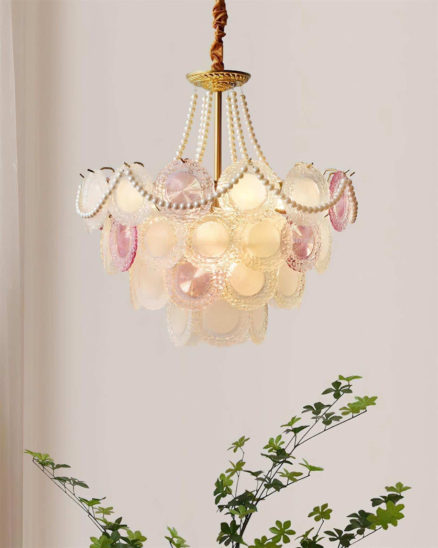 Violaire Lustre Disques Clairs Rose Poudré