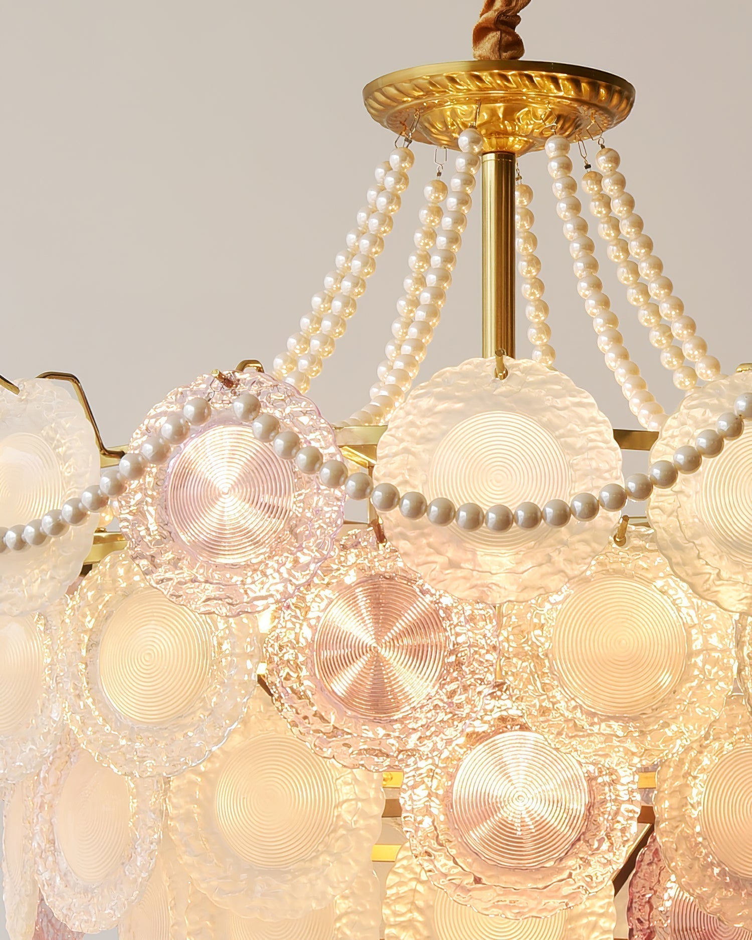 Violaire Lustre Disques Clairs Rose Poudré
