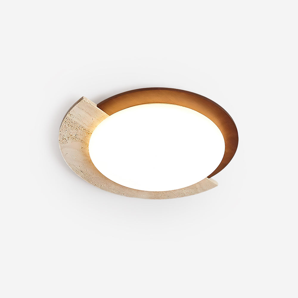 Ritta Plafonnier Ovale LED Travertin