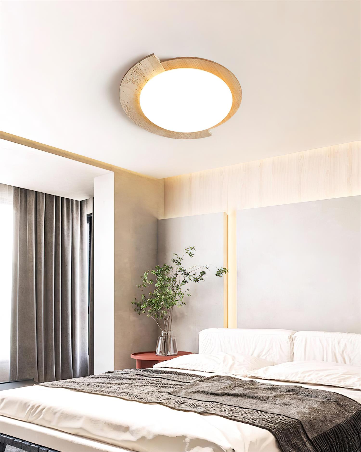 Ritta Plafonnier Ovale LED Travertin