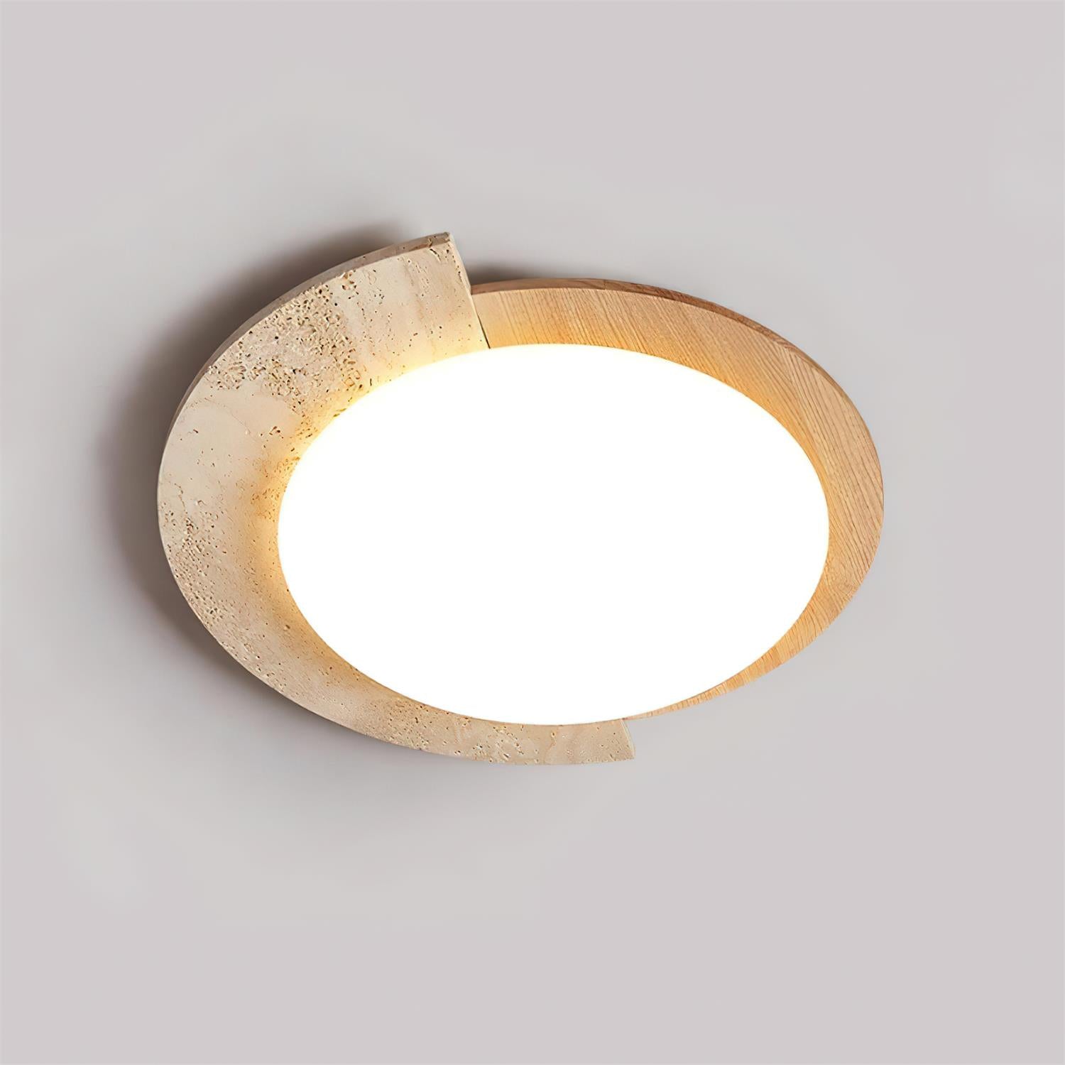 Ritta Plafonnier Ovale LED Travertin