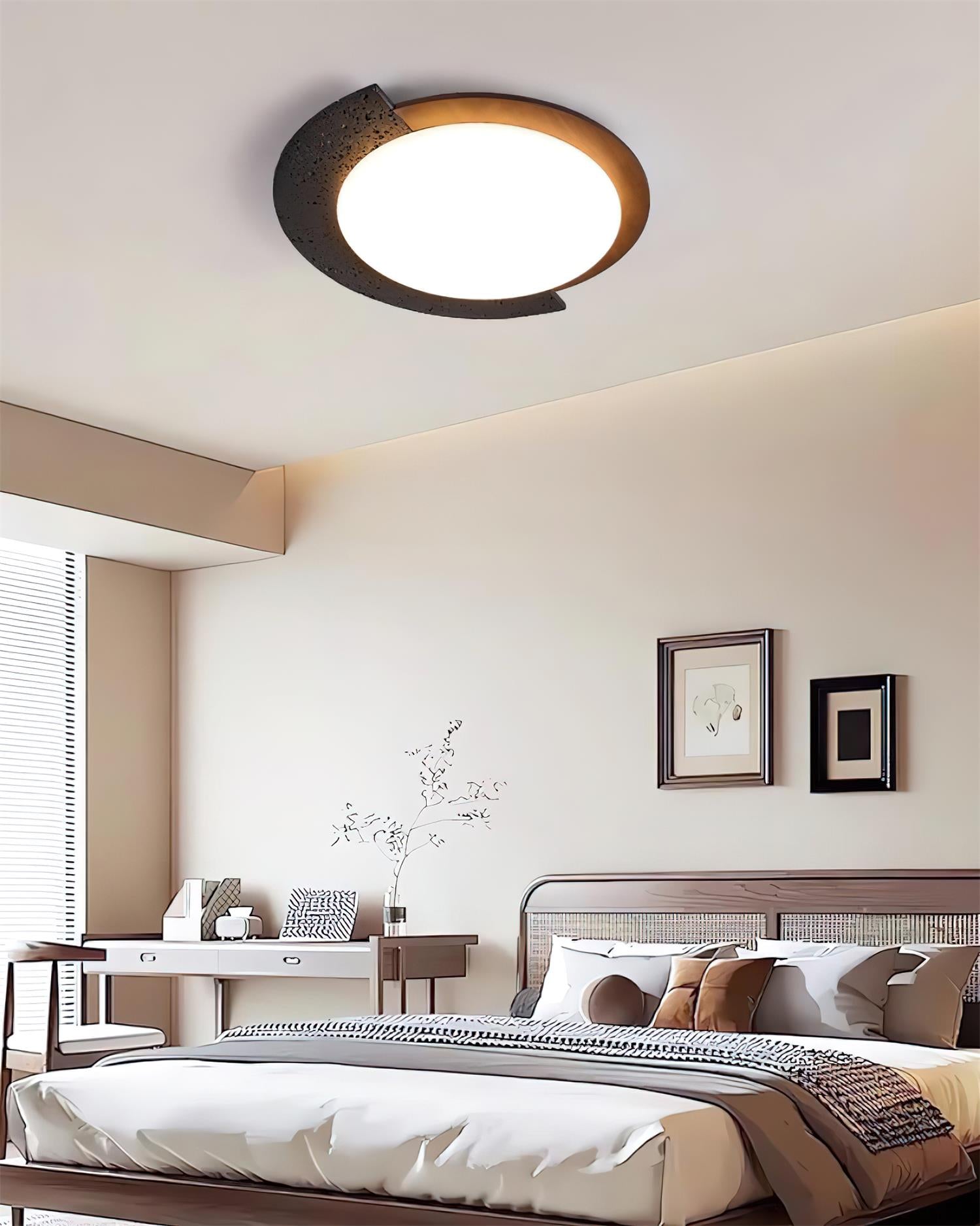 Ritta Plafonnier Ovale LED Travertin