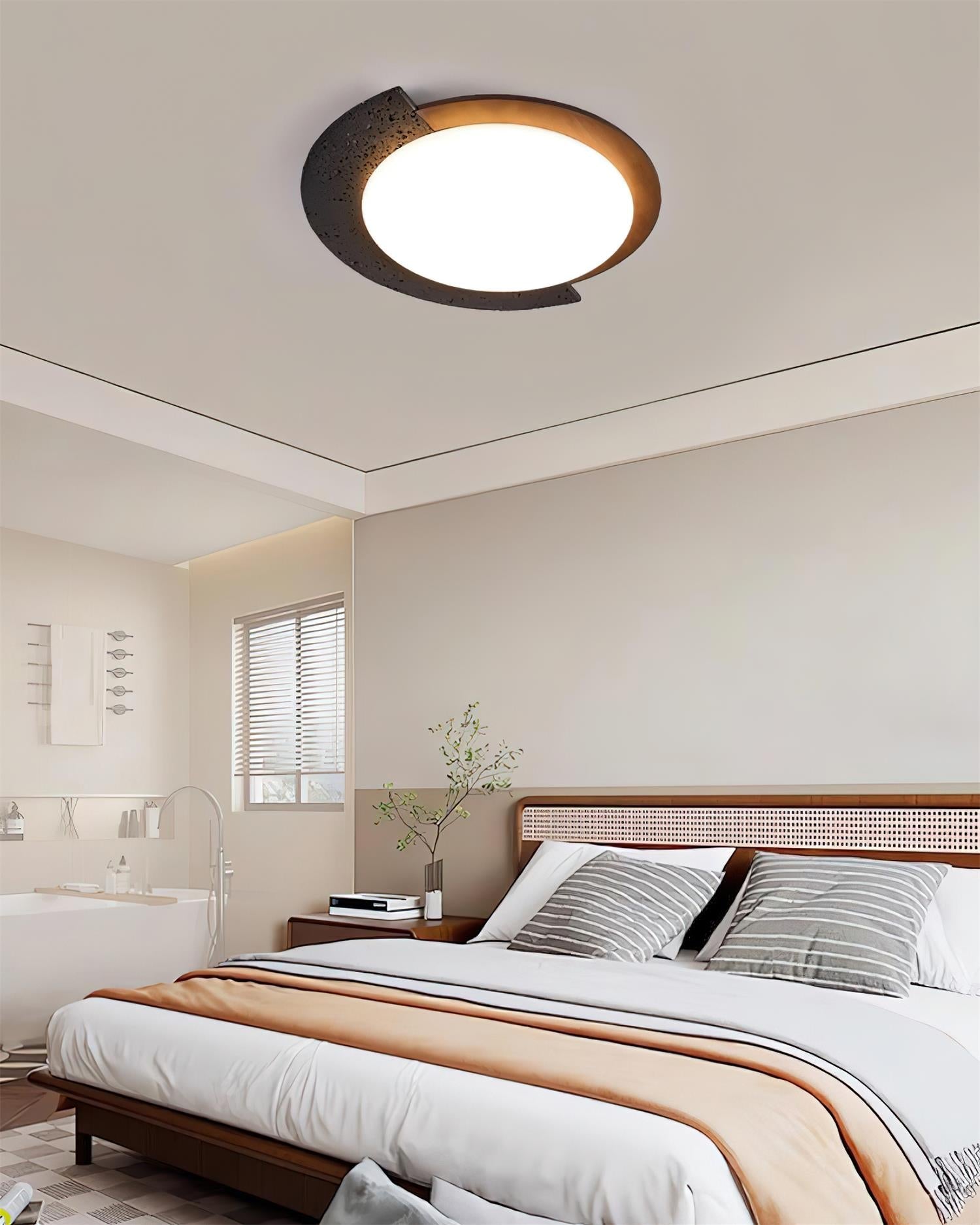 Ritta Plafonnier Ovale LED Travertin