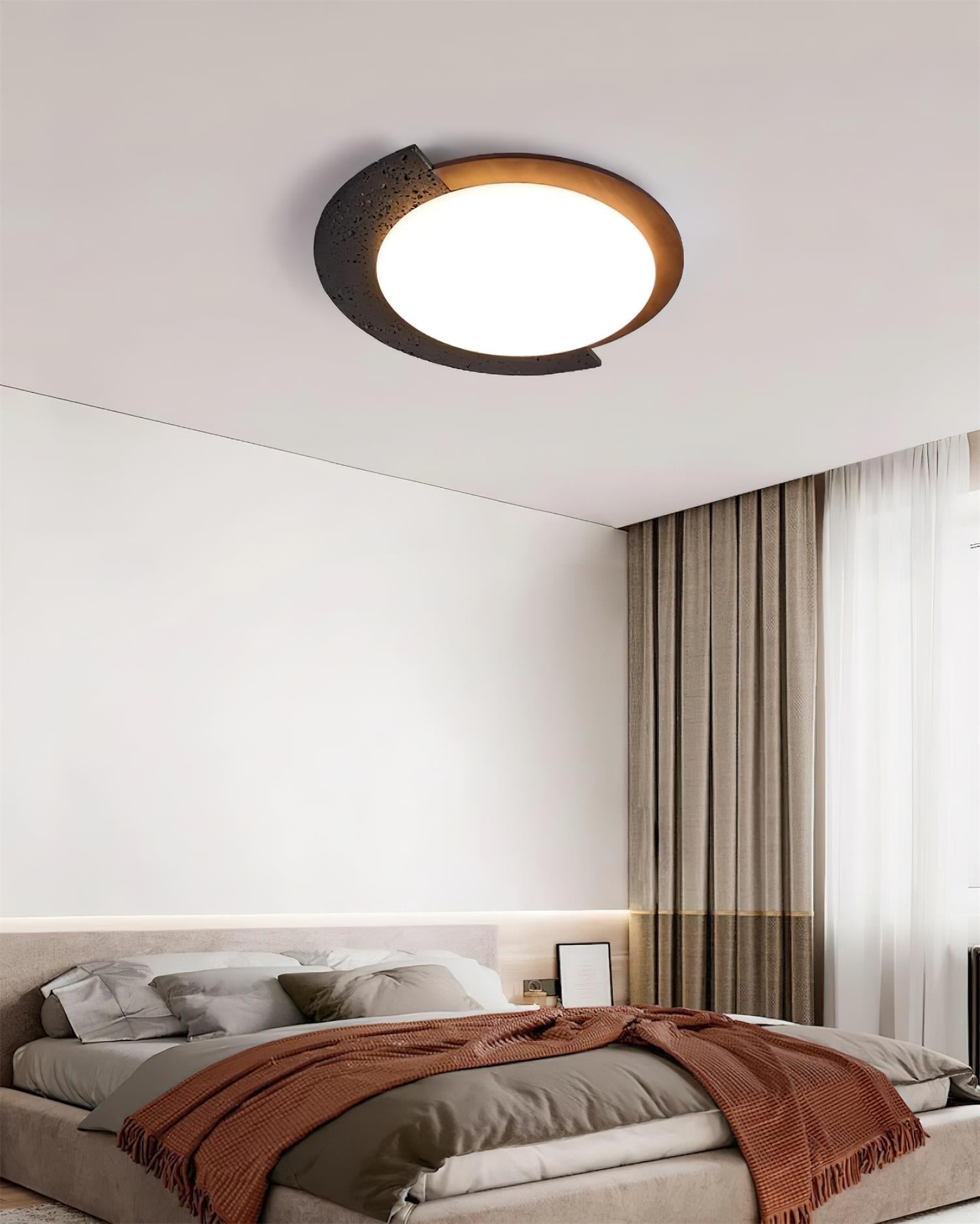 Ritta Plafonnier Ovale LED Travertin