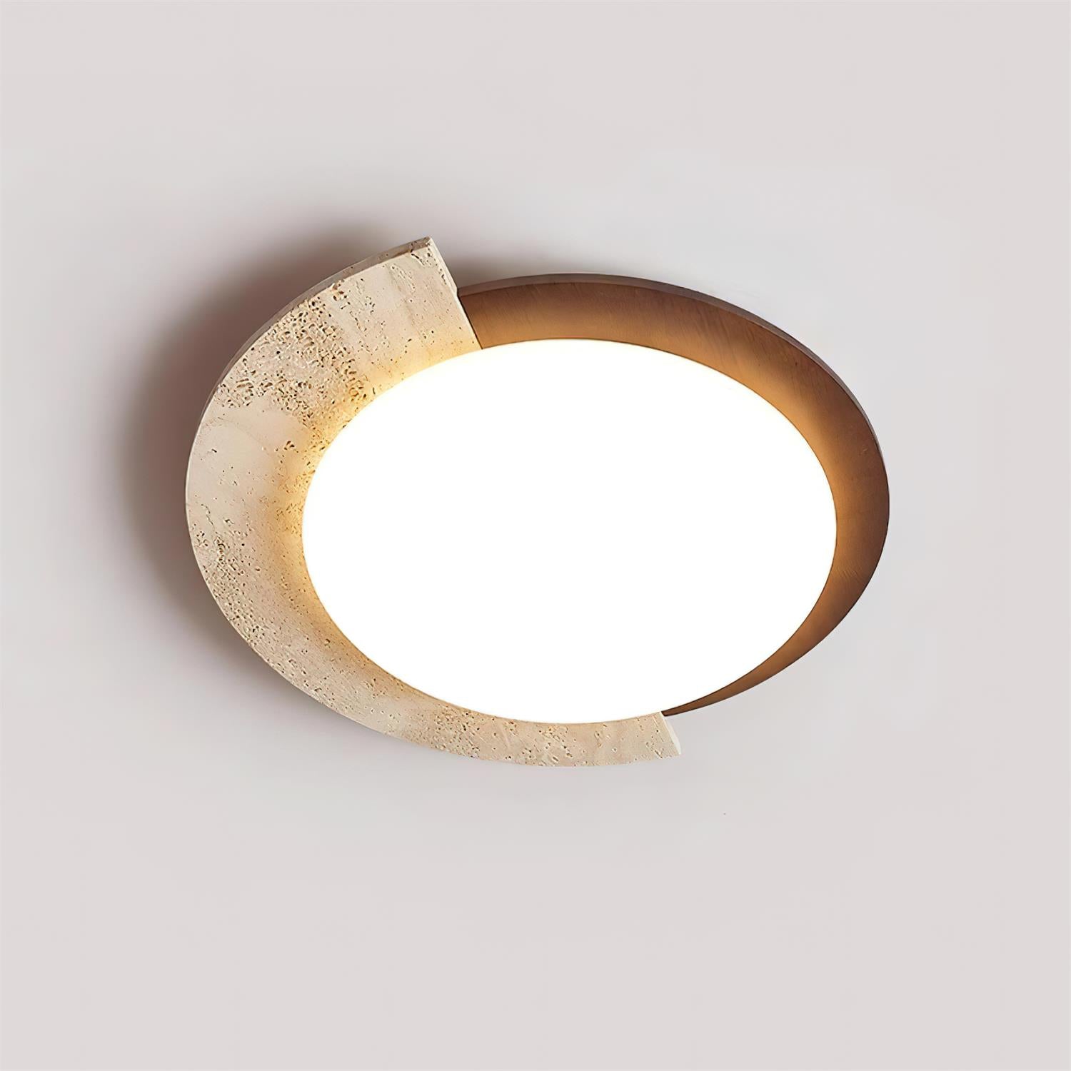 Ritta Plafonnier Ovale LED Travertin