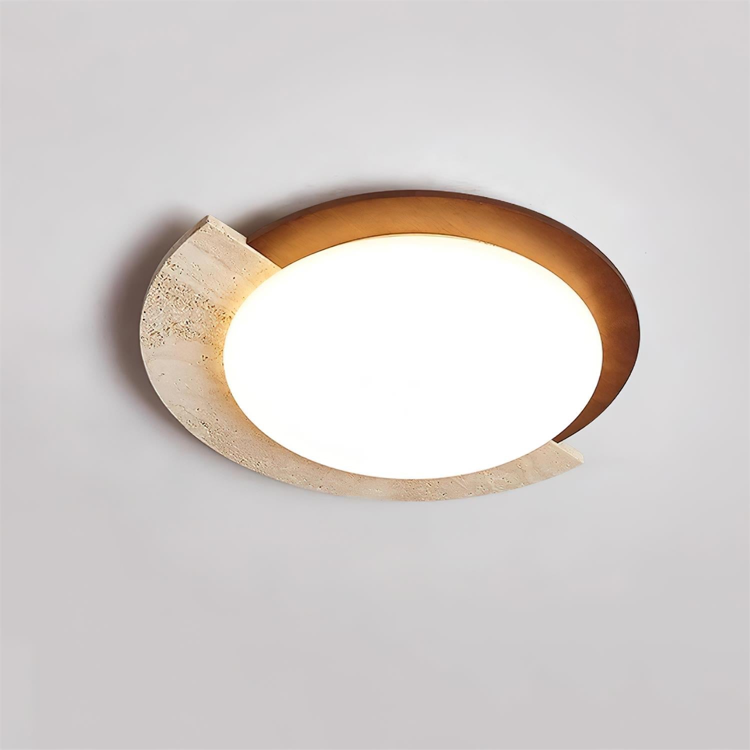 Ritta Plafonnier Ovale LED Travertin