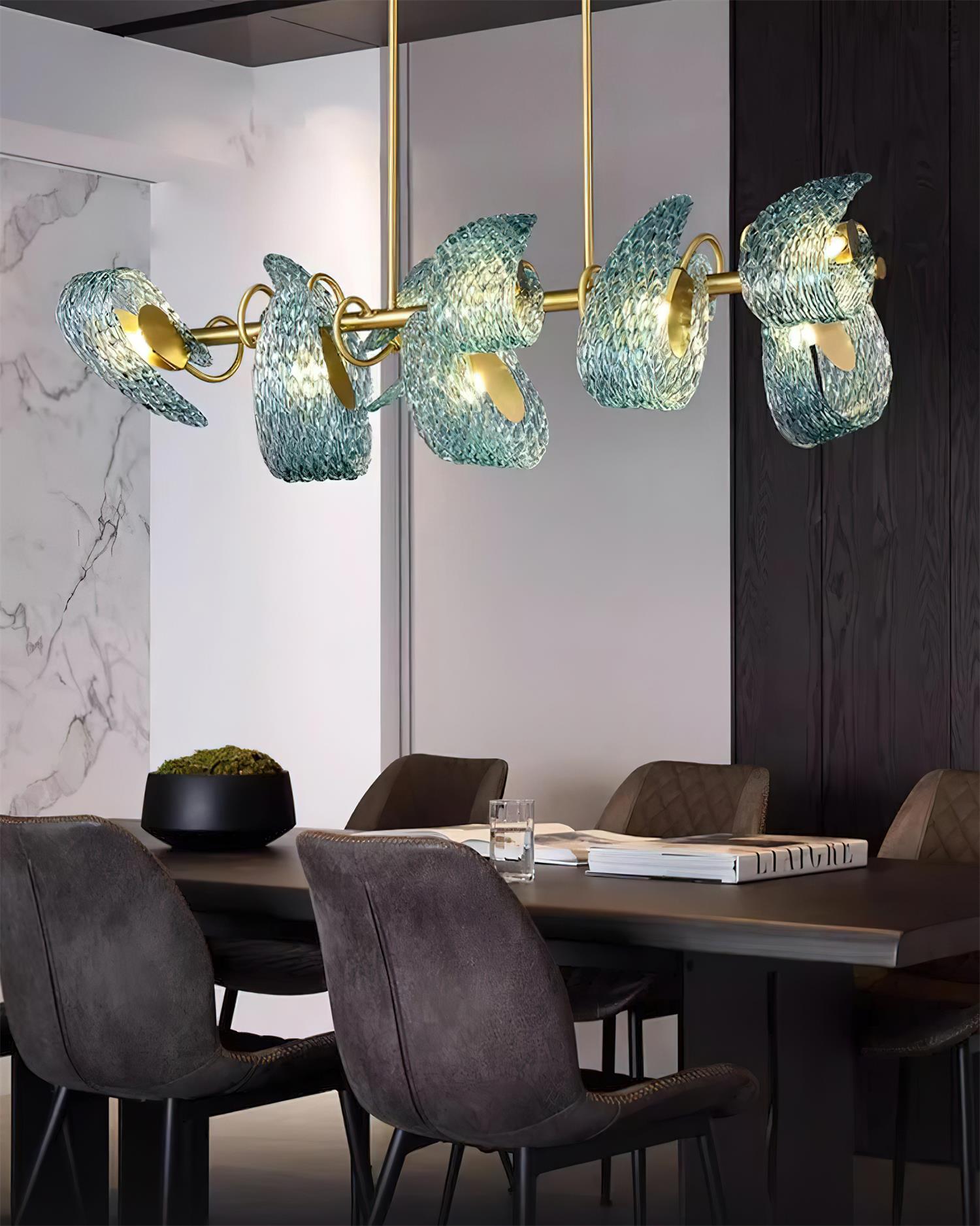 AquaLustre Lustre Contemporain en Verre
