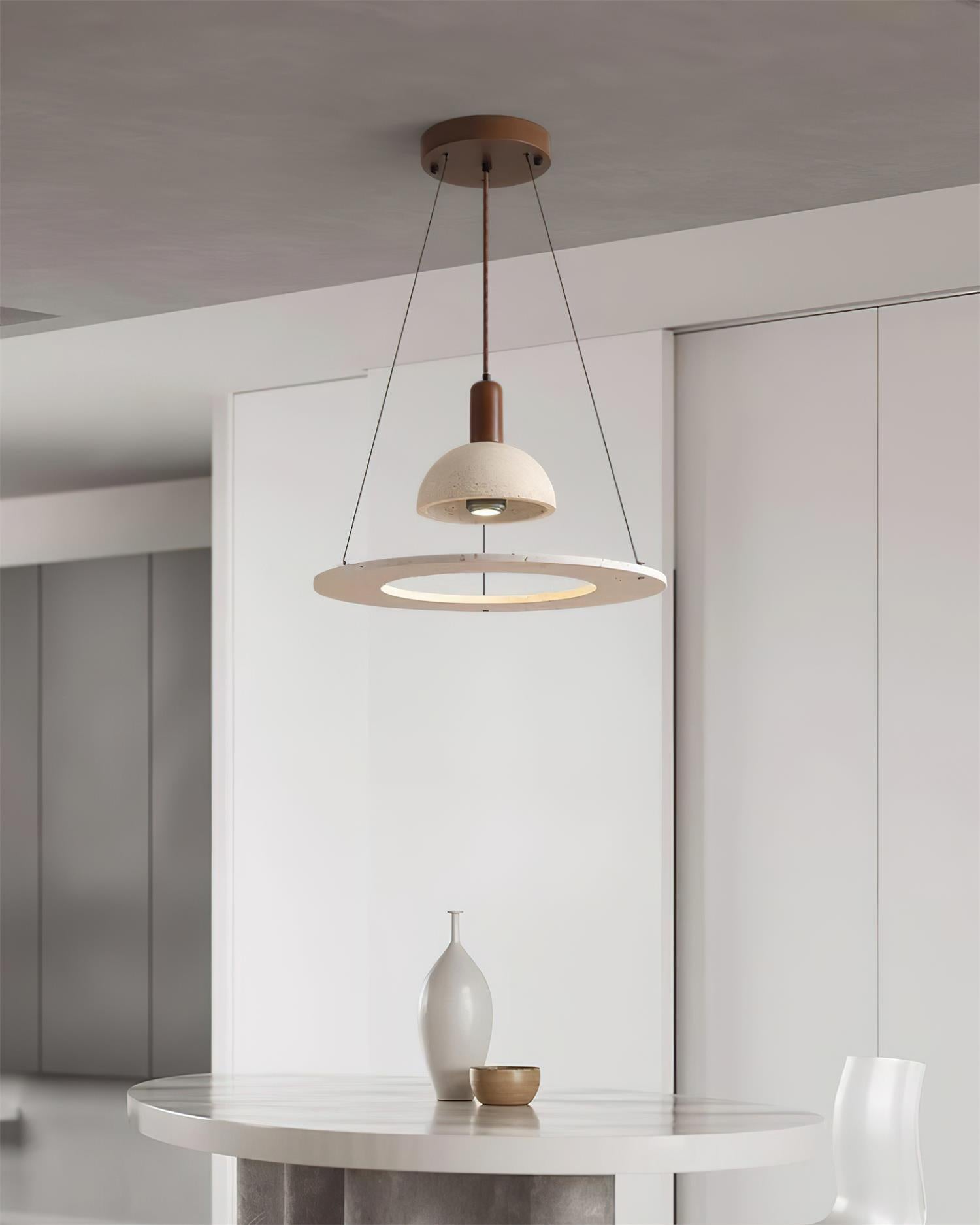 Ritta Suspension Moderne en Travertin