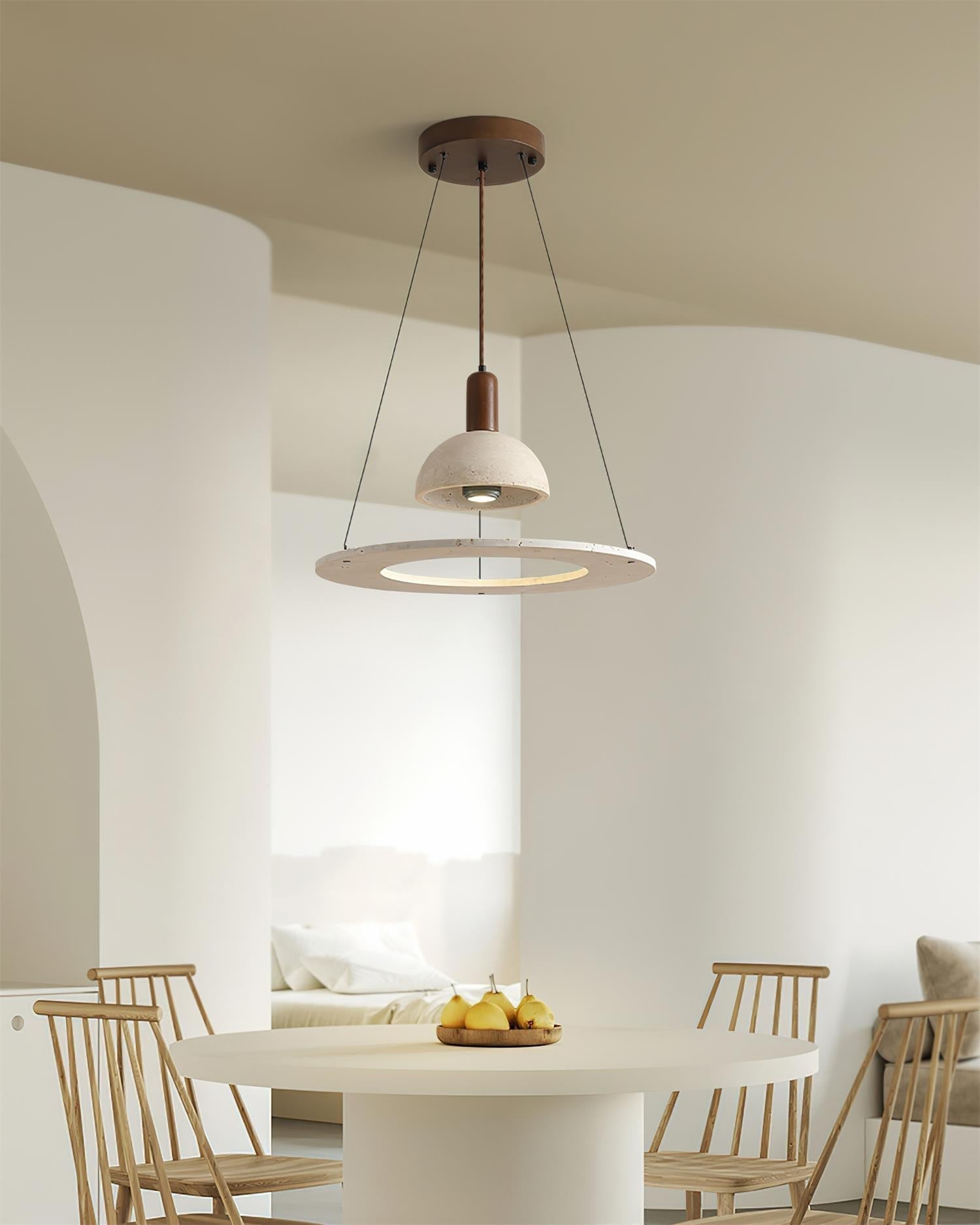Ritta Suspension Moderne en Travertin