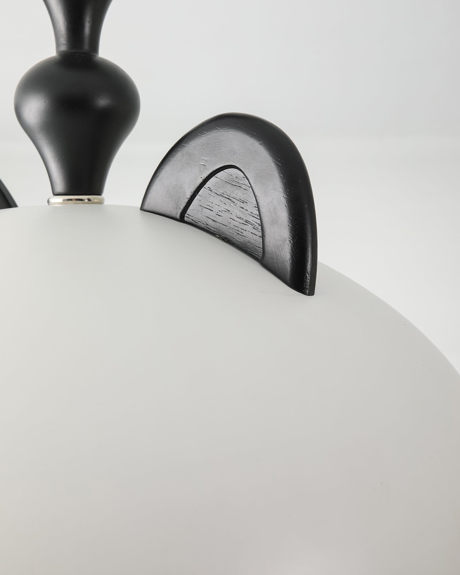 Cat Plafonnier Dôme Brillant Oreilles en Bois
