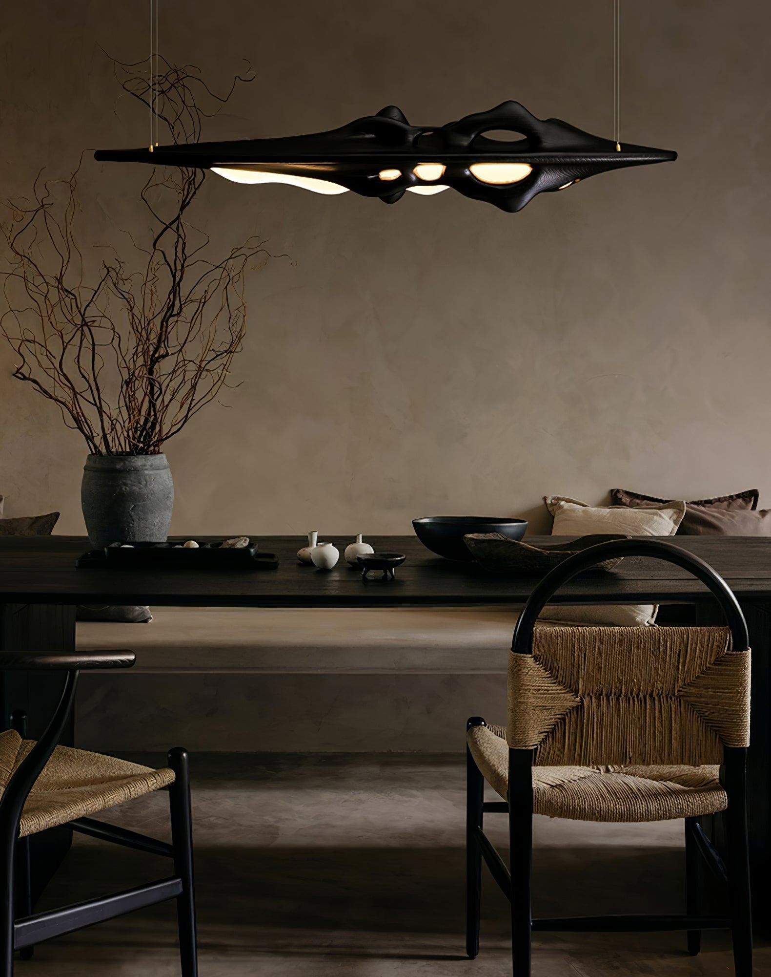 Ulsorira Lampe Suspendue en Bois Topographique