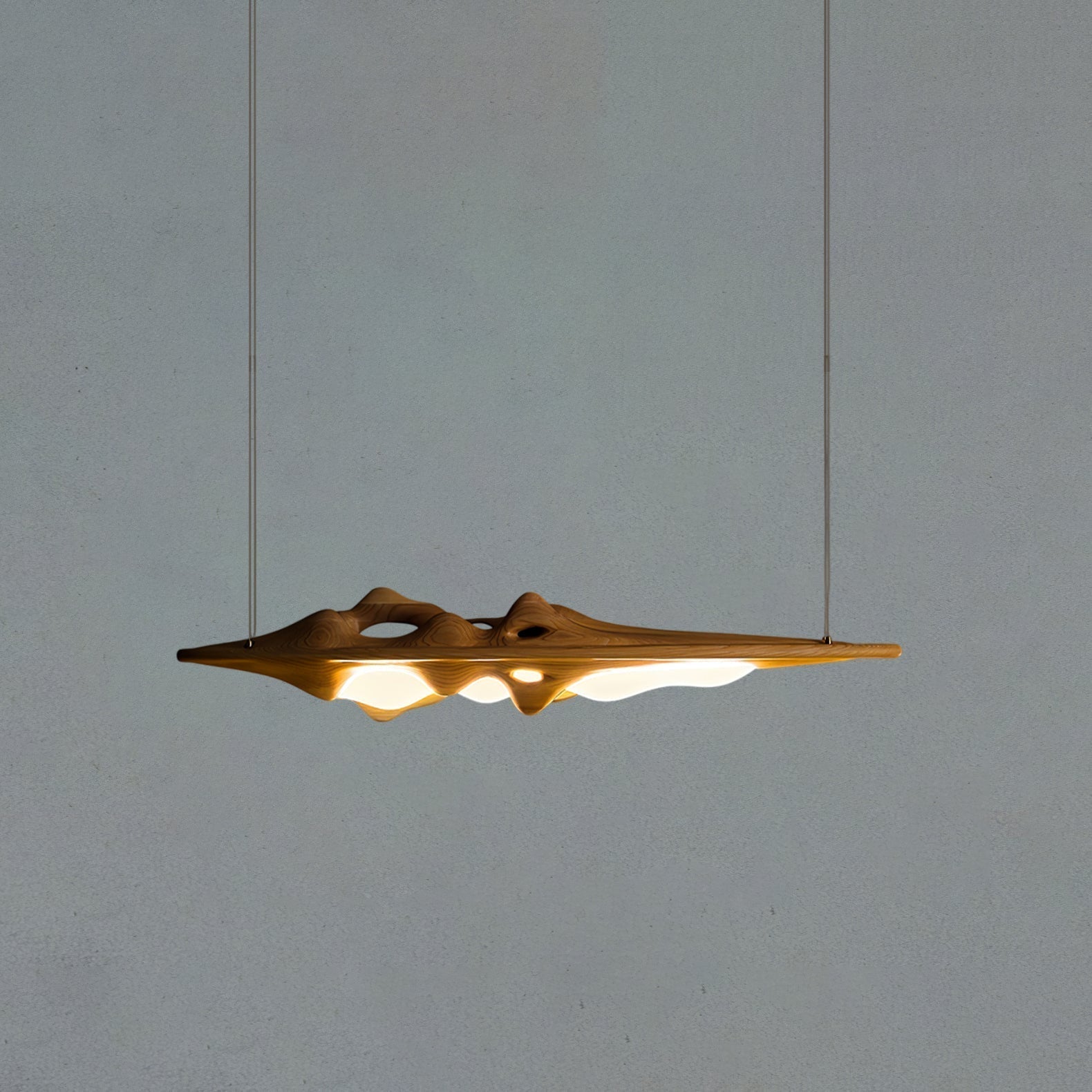 Ulsorira Lampe Suspendue en Bois Topographique