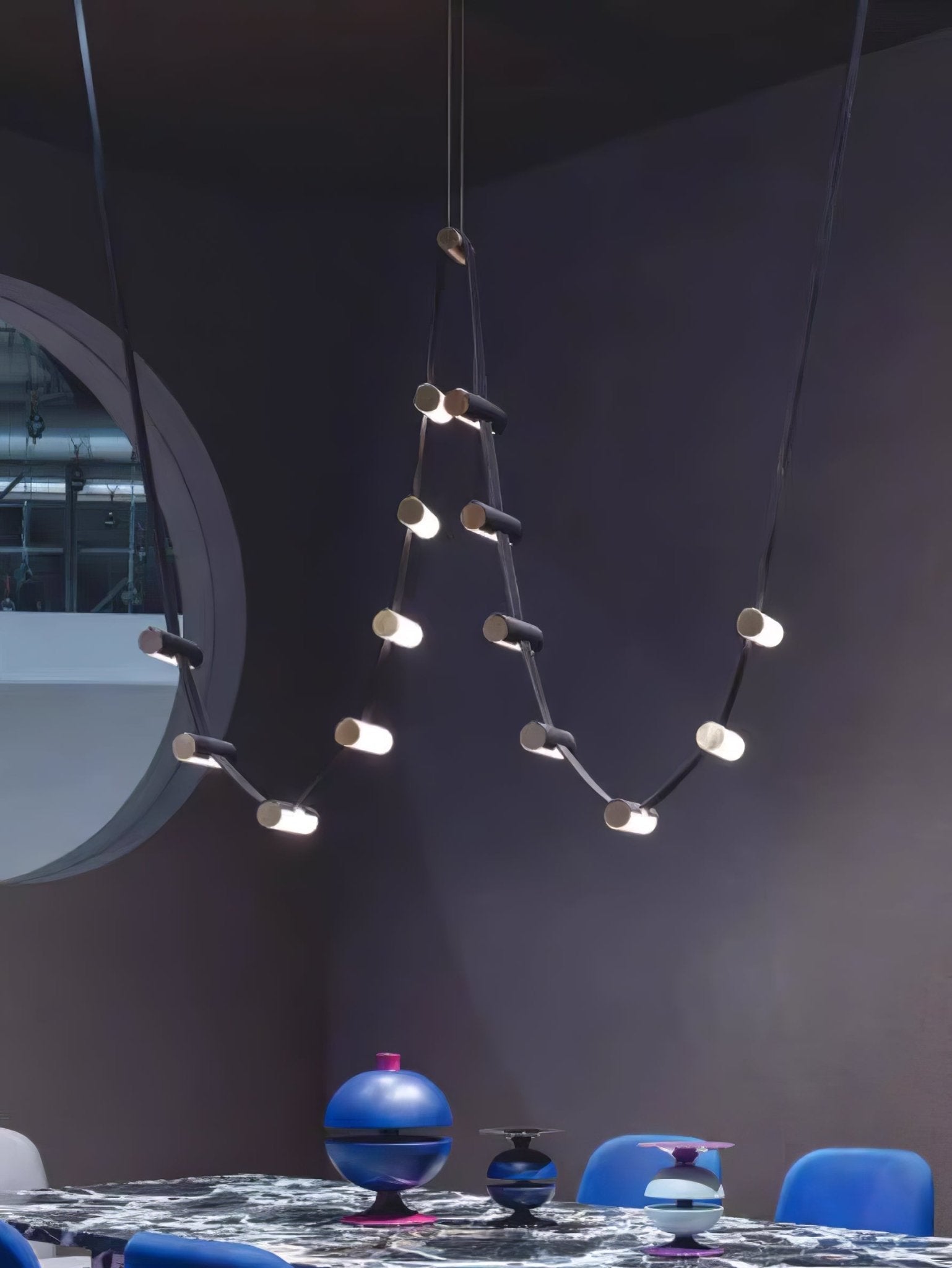 Flexura Suspension Métal Moderne Sur Rail